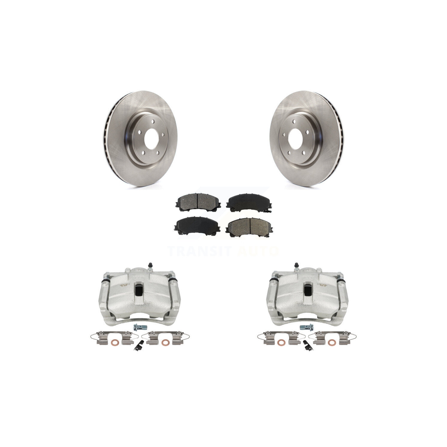 Front Brake Caliper Rotors & Semi-Metallic Pad Kit For Nissan Rogue With 3rd Row Seating KC8-100076S
