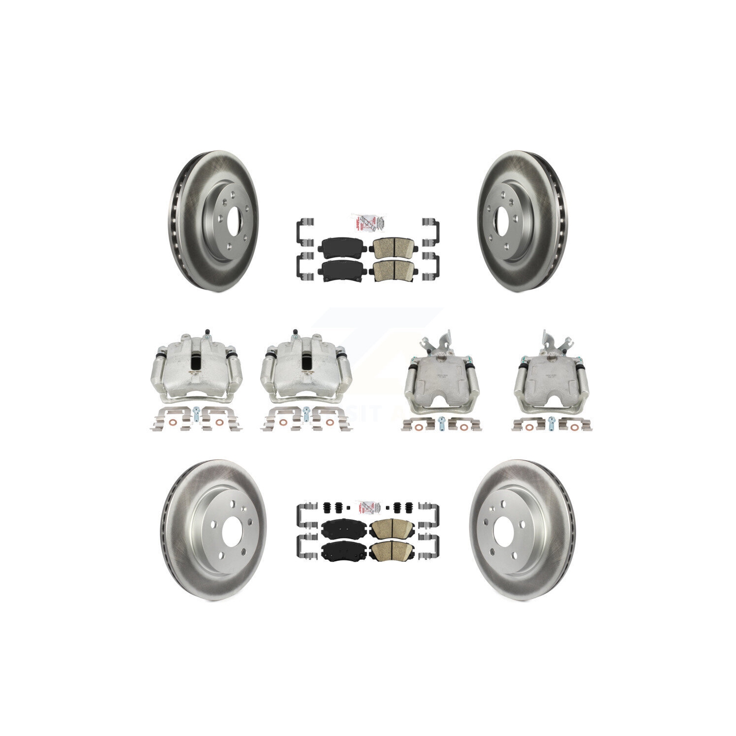 Front Rear Brake Caliper Coat Rotor And Ceramic Pad Kit For Buick LaCrosse Allure KCG-101641N