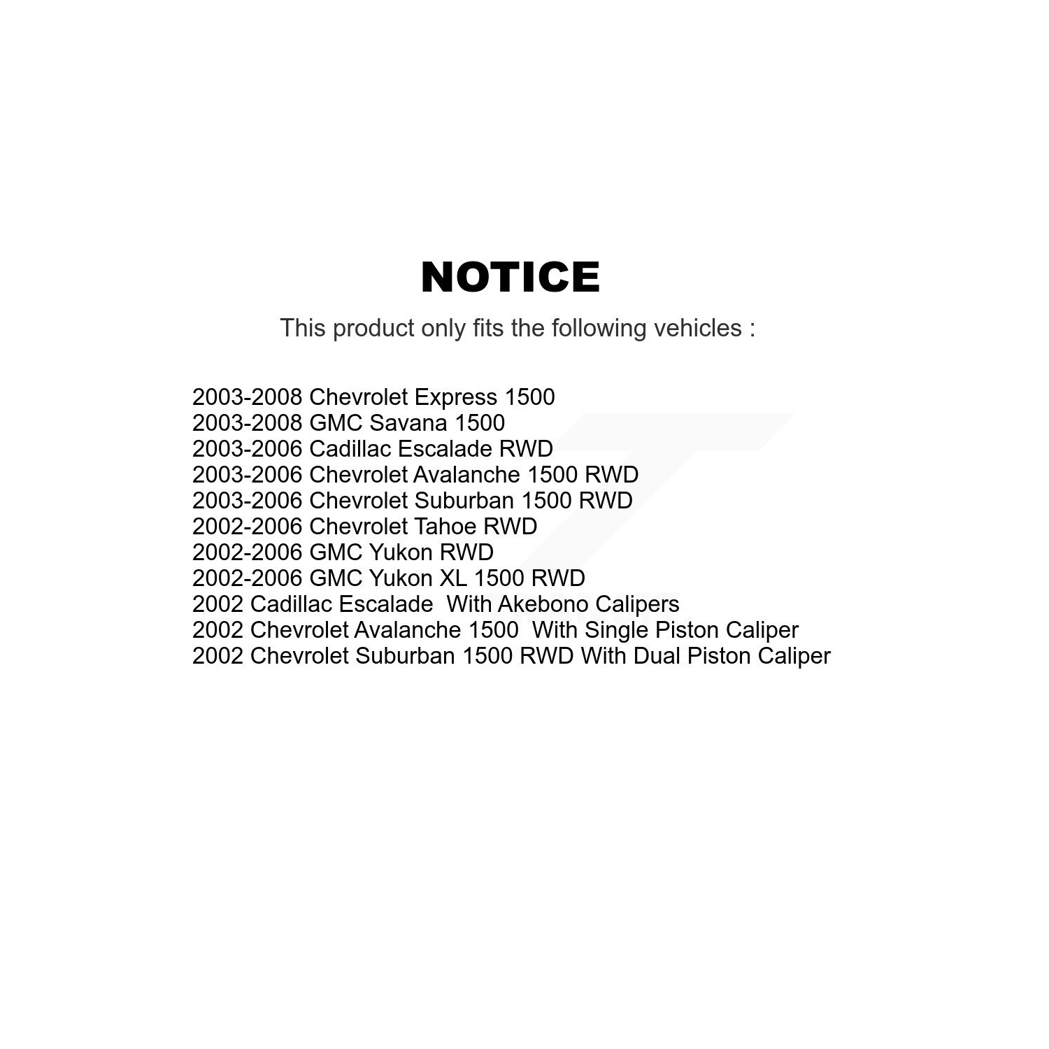 Front Rear Semi-Metallic Brake Pads Parking Shoes Kit For Chevrolet Avalanche 1500 GMC XL KFN-100649