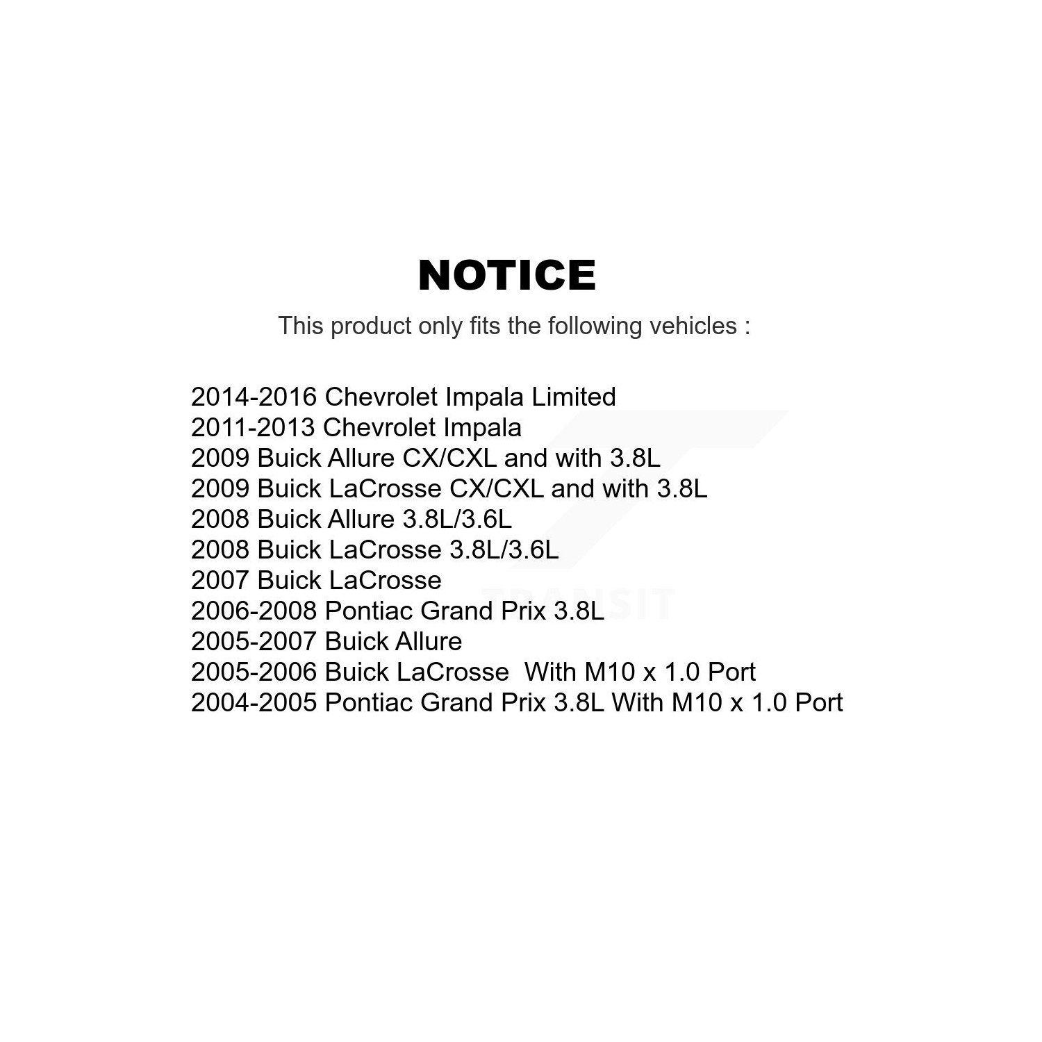 Jeu de plaquettes semi-métalliques pour frein arrière Impala LaCrosse Grand KC8-100373P de Chevrolet