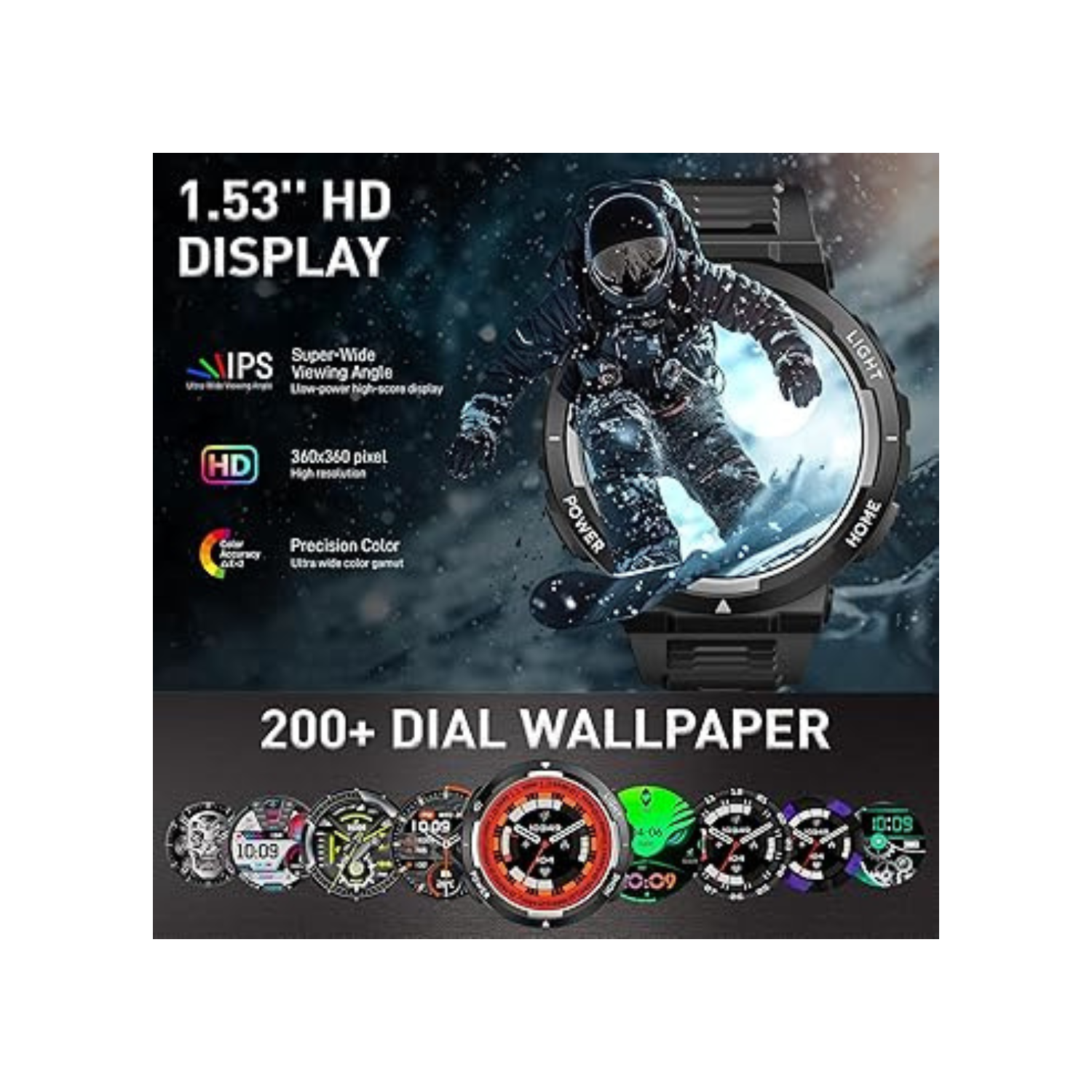 Mehiaz Military Smart Watches for Men(Answer/Make Calls) with LED Flashlight 3ATM Waterproof Smartwatch with 100+ Sports Modes 1.53" Tactical Fitness