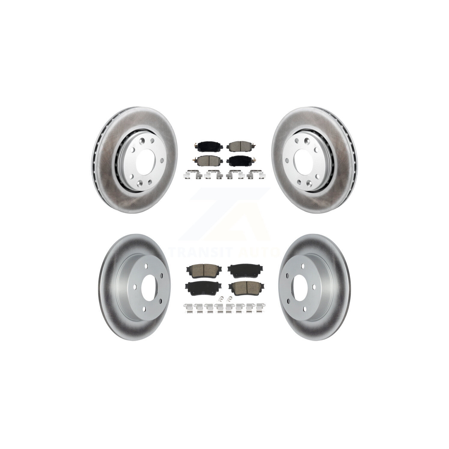 Front Rear Coat Brake Rotors Ceramic Pad Kit For Nissan Kicks SV SR with Disc rear brakes KGC-102508