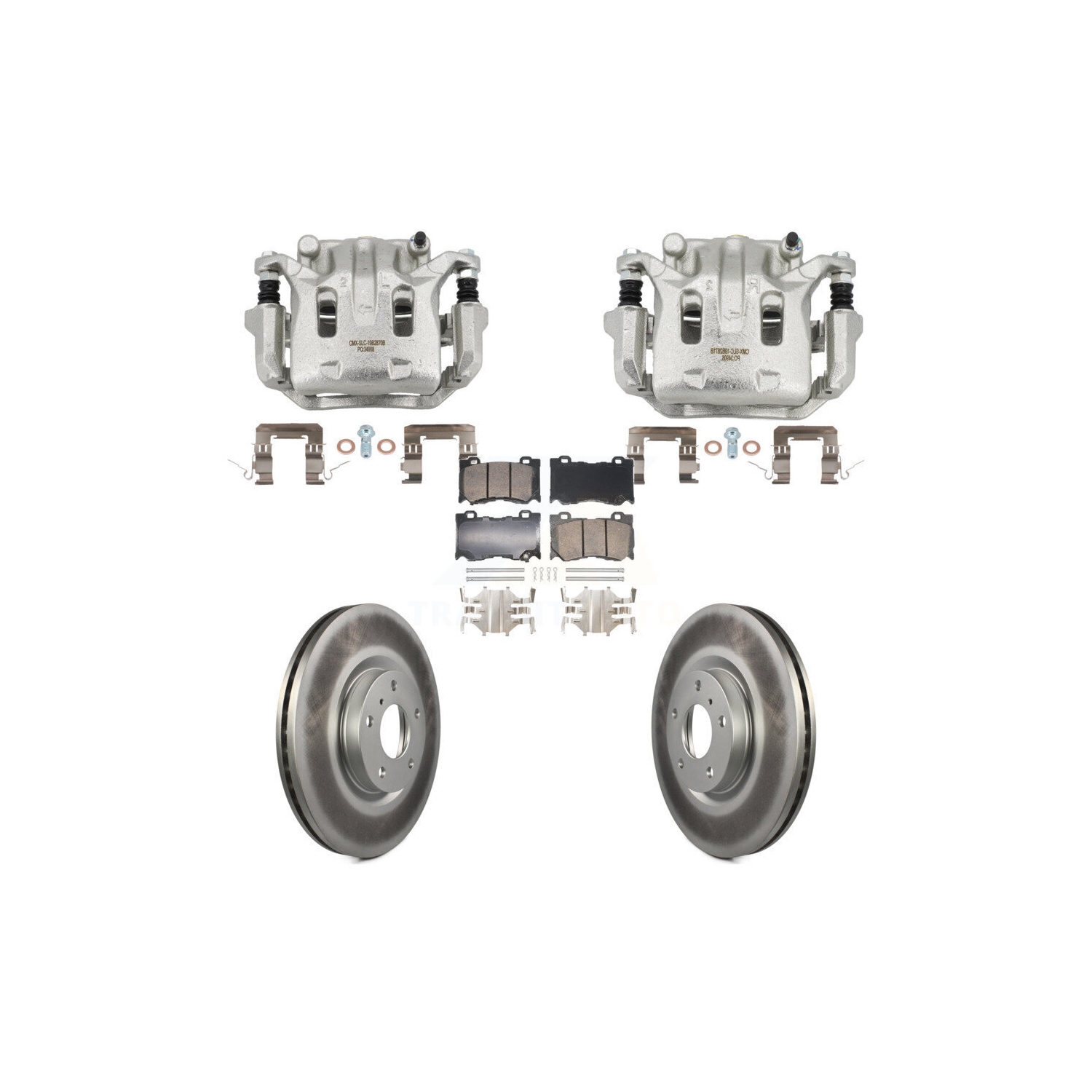 Front Brake Caliper Coat Rotor Ceramic Pad Kit For 09-13 INFINITI G37 With Brembo Brakes KCG-102778N