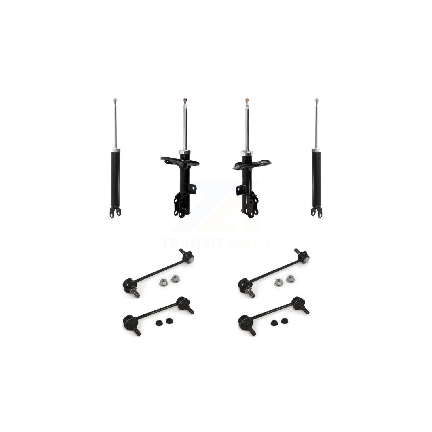 Front Rear Suspension Strut Shock & TQ sway Bar Link Kit For Hyundai Elantra KSS-107972