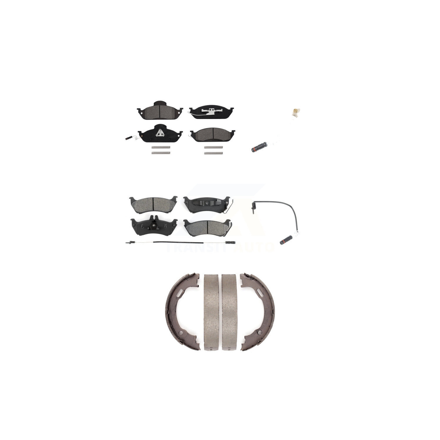 Plaquettes de frein arrière semi-métalliques et capteur d'usure supplémentaire pour Mercedes-Benz ML320 KSW-100226