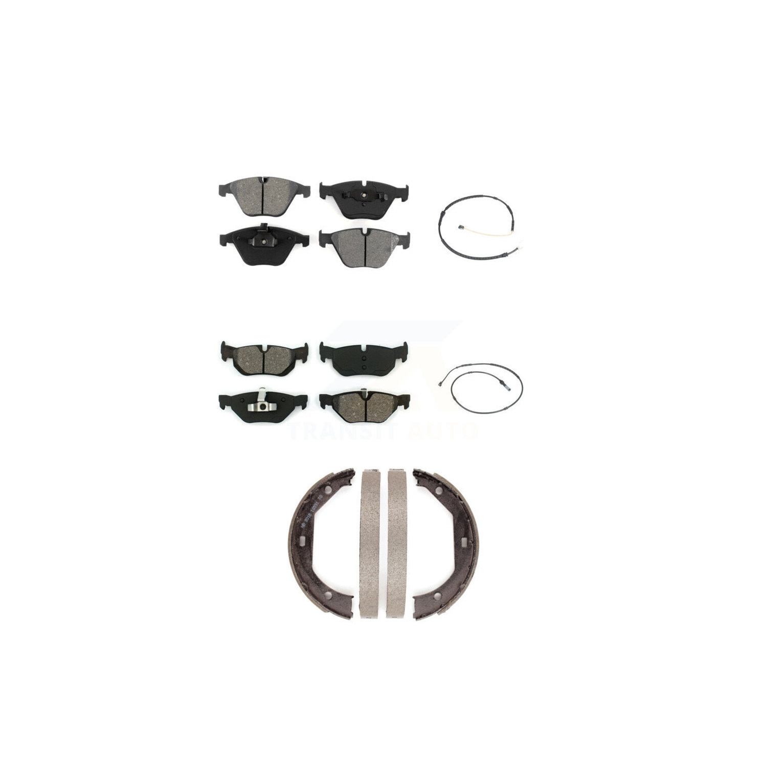 Plaquettes de frein à disque semi-métalliques à l'avant et capteurs d'usure pour BMW 328i xDrive KSW-100689