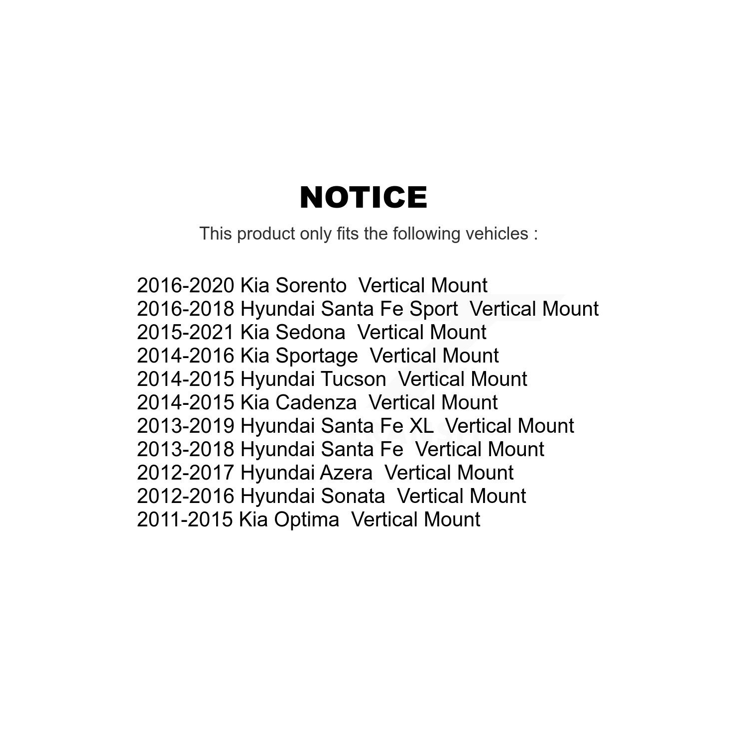 Paire de bagues de bras de suspension inférieur arrière avant pour Hyundai Kia Elantra Santa Fe KTR-104505