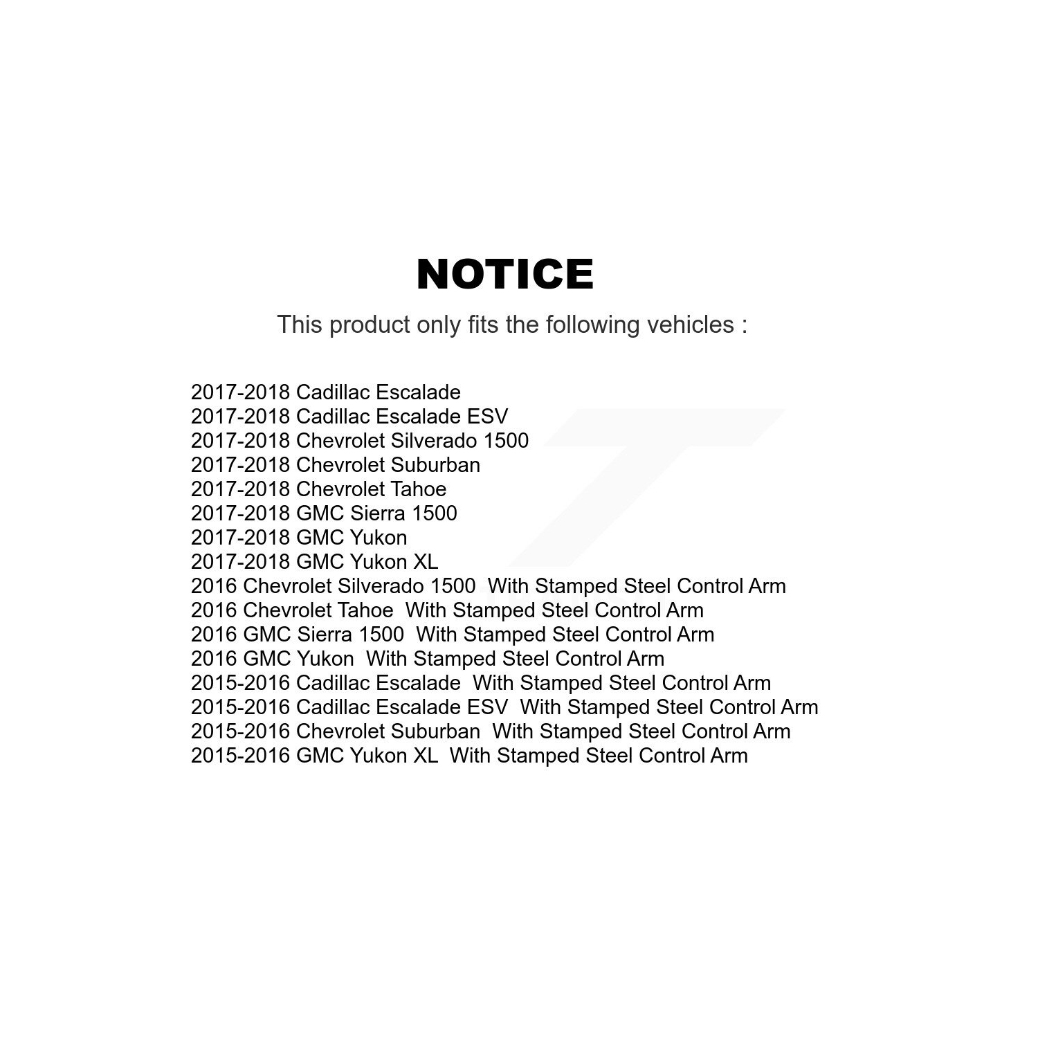 Joint à rotule inférieur et supérieur avant pour Chevrolet Sierra 1500 Silverado Tahoe Yukon XL KTR-104382 de GMC