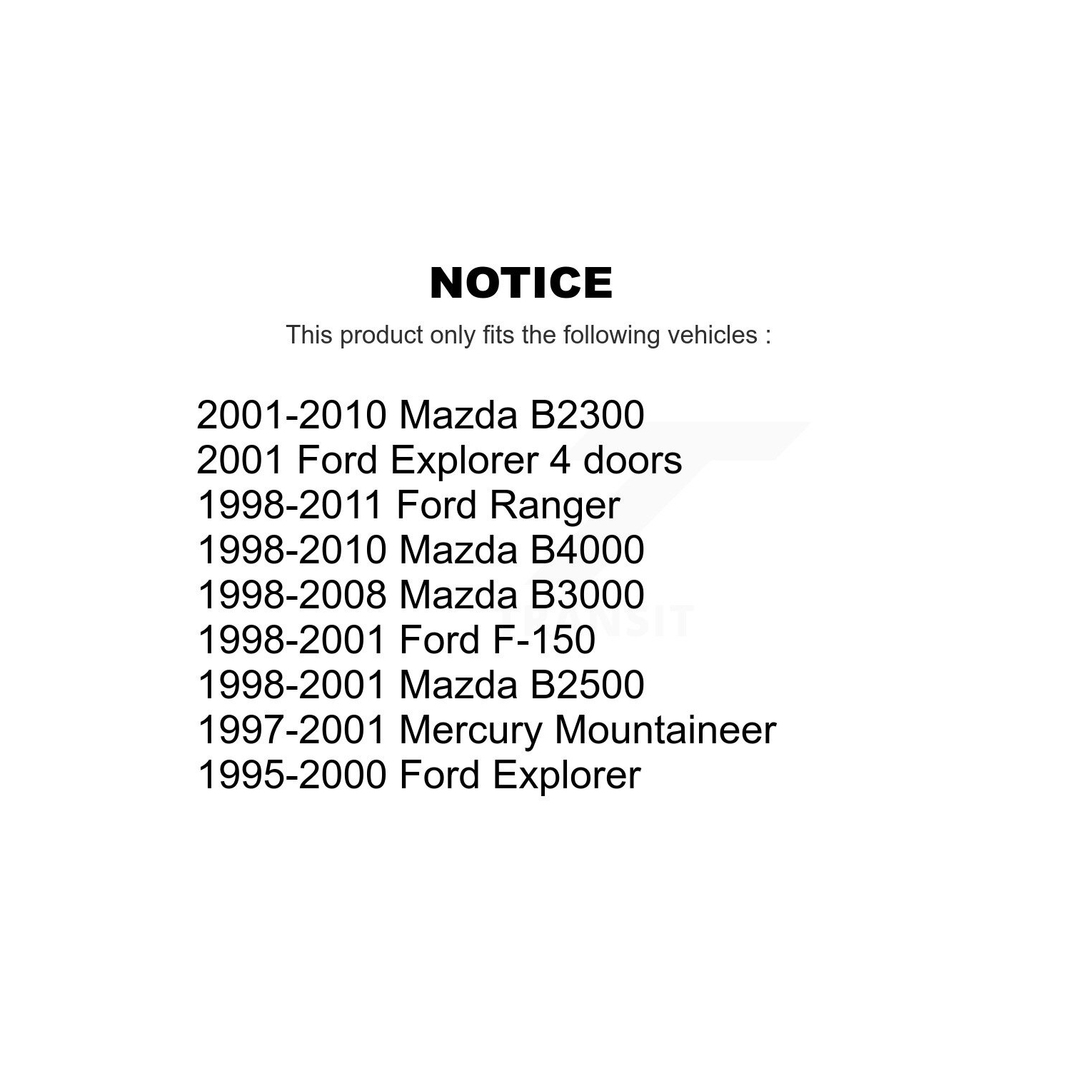 Paire d'embouts de biellette de direction intérieure avant pour Ford Ranger Mazda Explorer B4000 B3000 B2300 B2500 KTR-104909