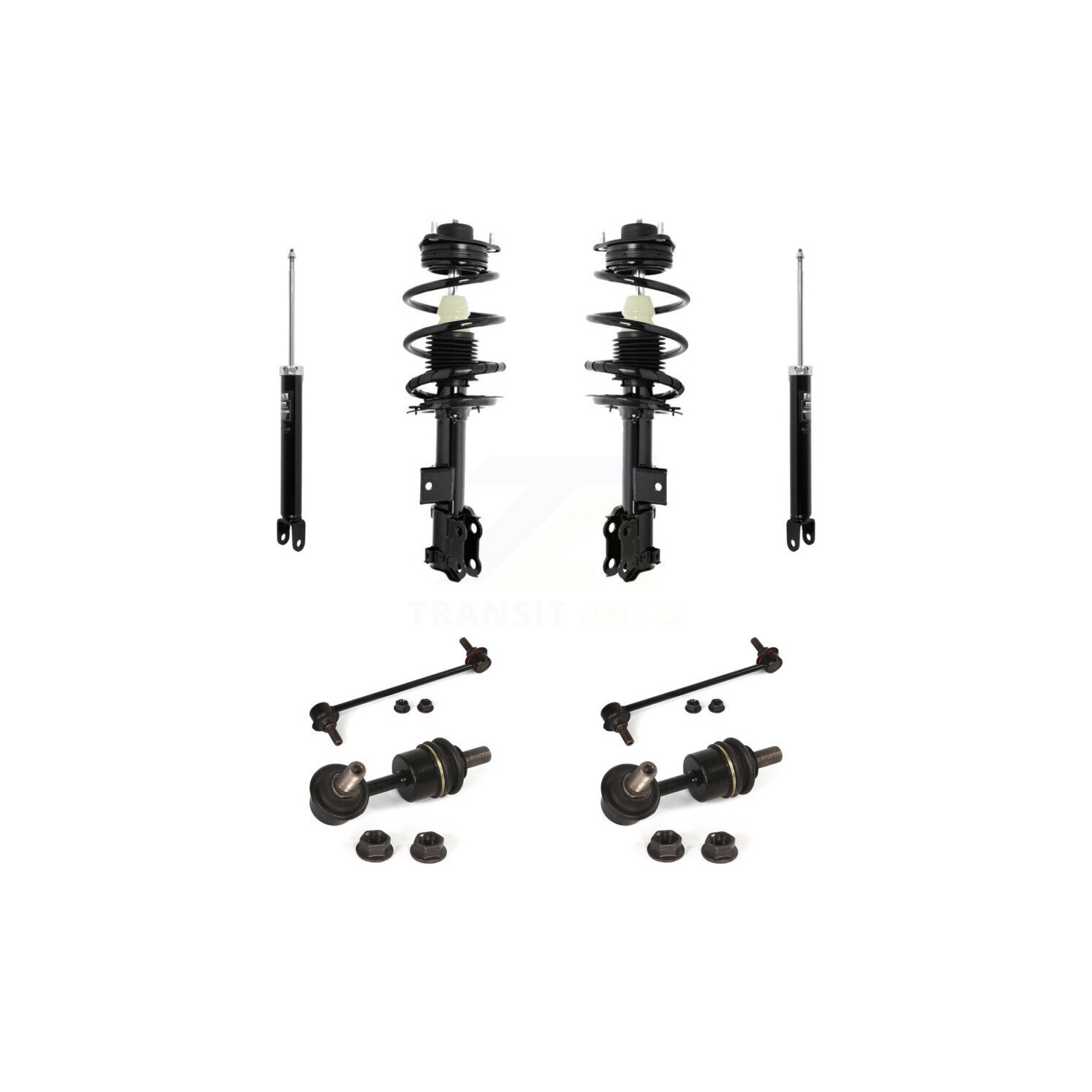 Front Rear Complete Strut Shock & TOR sway Bar Link Kit For Hyundai Sonata Kia KSS-107764