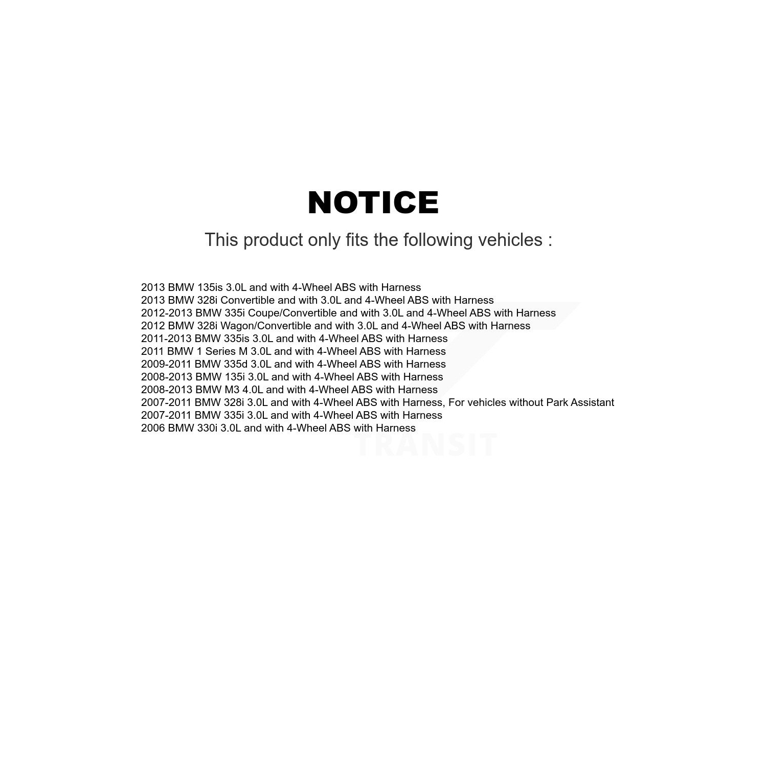 Rear ABS Wheel Speed Sensor SEN-2ABS0556 For BMW 328i 335i M3 135i 330i 335is 335d 1 Series M 135is