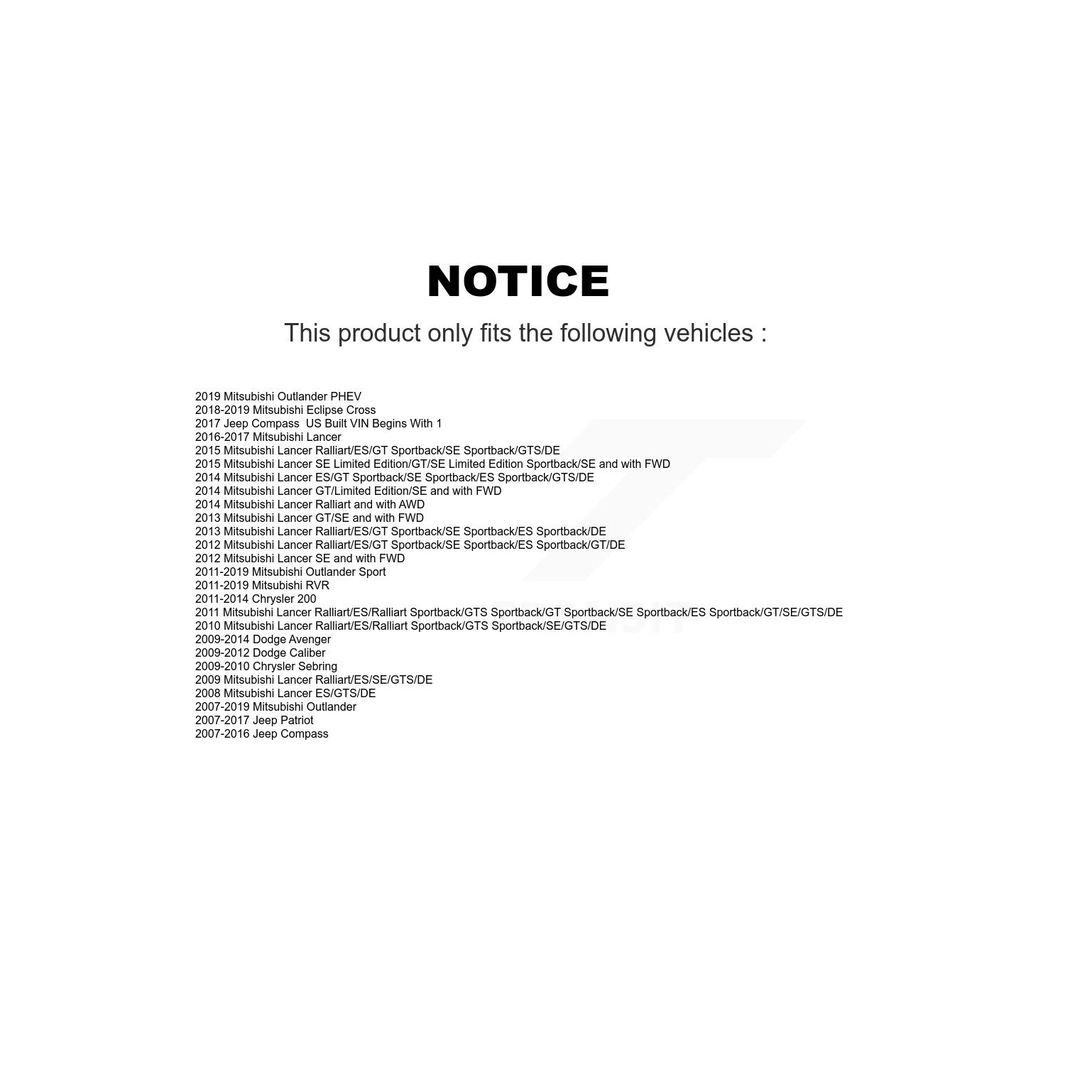 Front Suspension Bar Link Pair For Mitsubishi Jeep RVR Outlander Lancer Patriot Dodge 200 KTR-100726