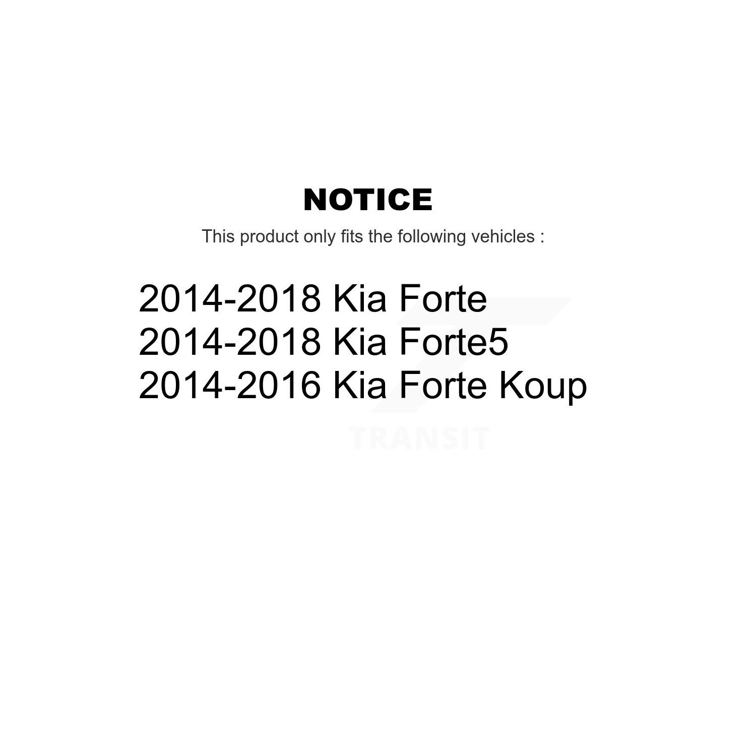 Ensemble amortisseur complet avant gauche et kit de liaison TOR pour Kia Forte 5 Koup KSS-104667