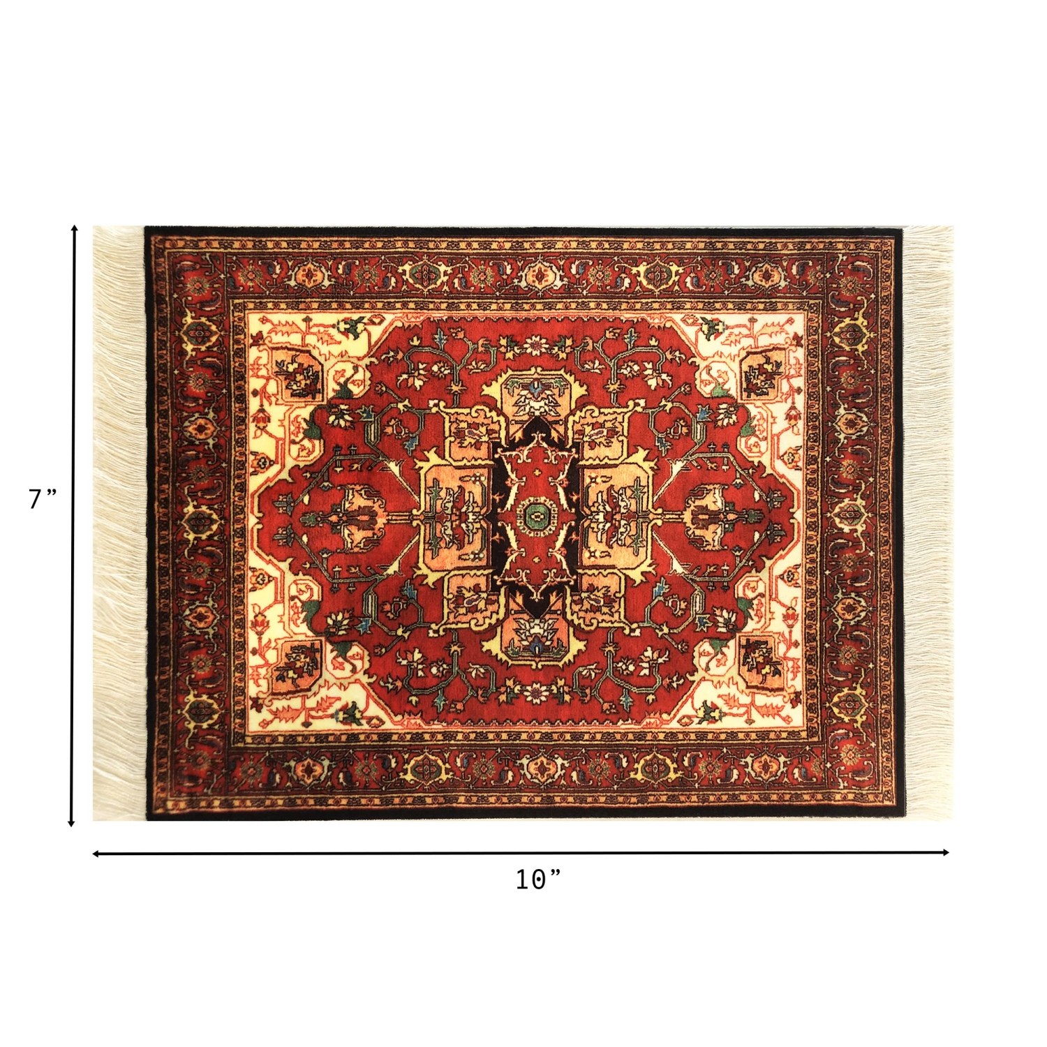Beautiful Oriental Rug Style Mousepad, Miniature Carpet Computer Mouse Pad, Rectangular, Non-Slip, Elegant Office Accessories