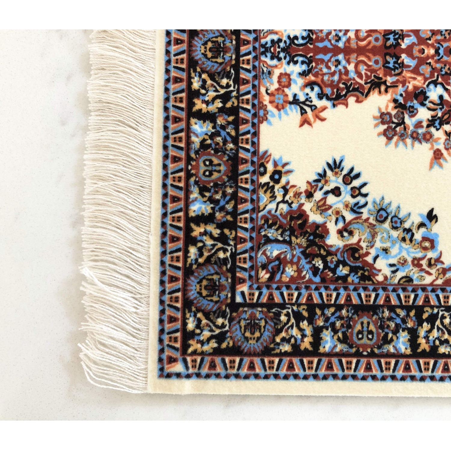 Superbe tapis de souris orientale, tapis de souris miniature beige, rectangulaire, antidérapant, accessoires de bureau élégants