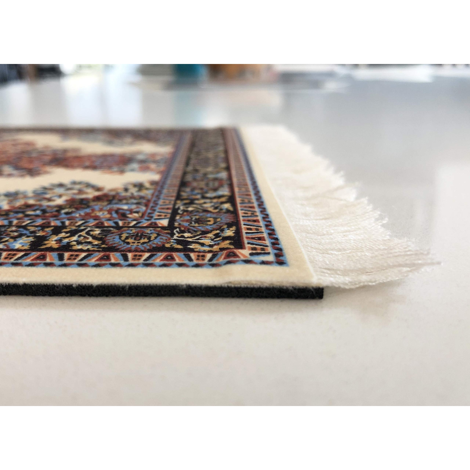 Superbe tapis de souris orientale, tapis de souris miniature beige, rectangulaire, antidérapant, accessoires de bureau élégants