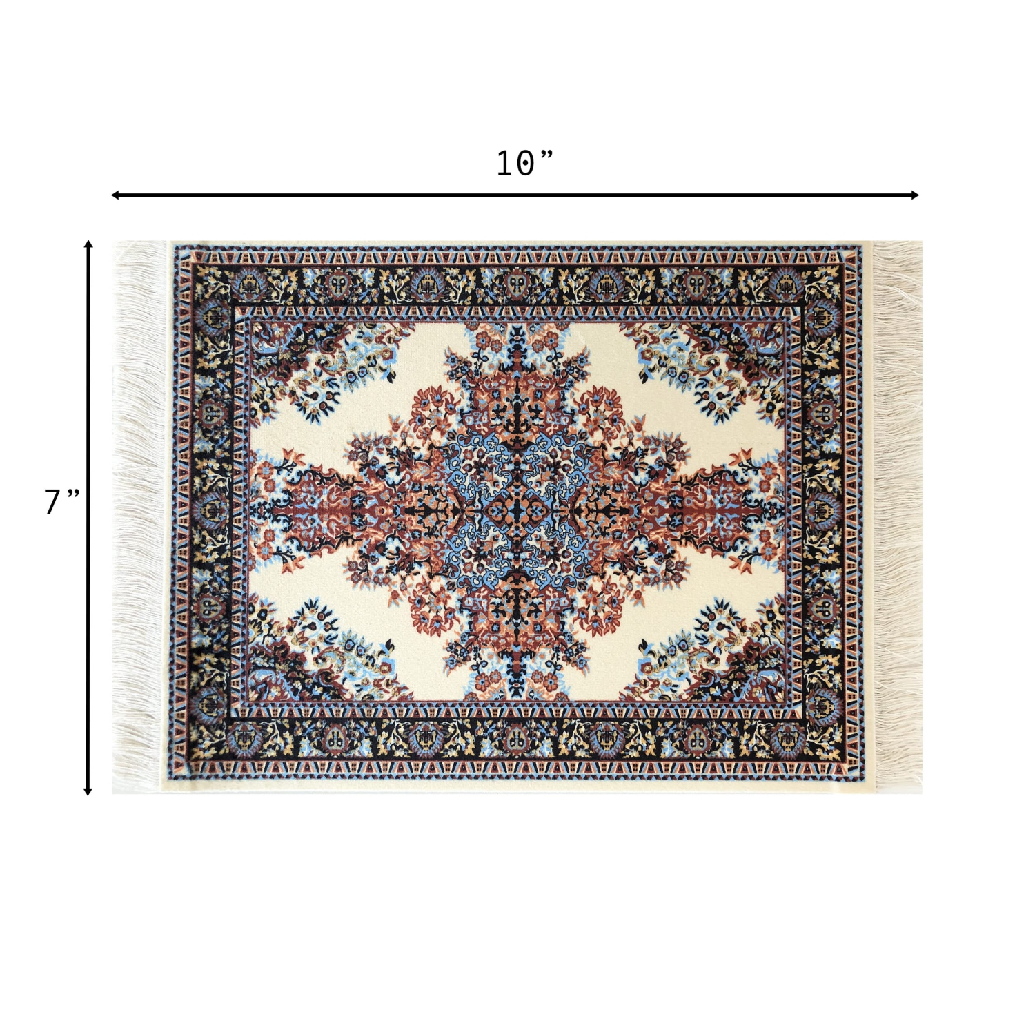 Superbe tapis de souris orientale, tapis de souris miniature beige, rectangulaire, antidérapant, accessoires de bureau élégants