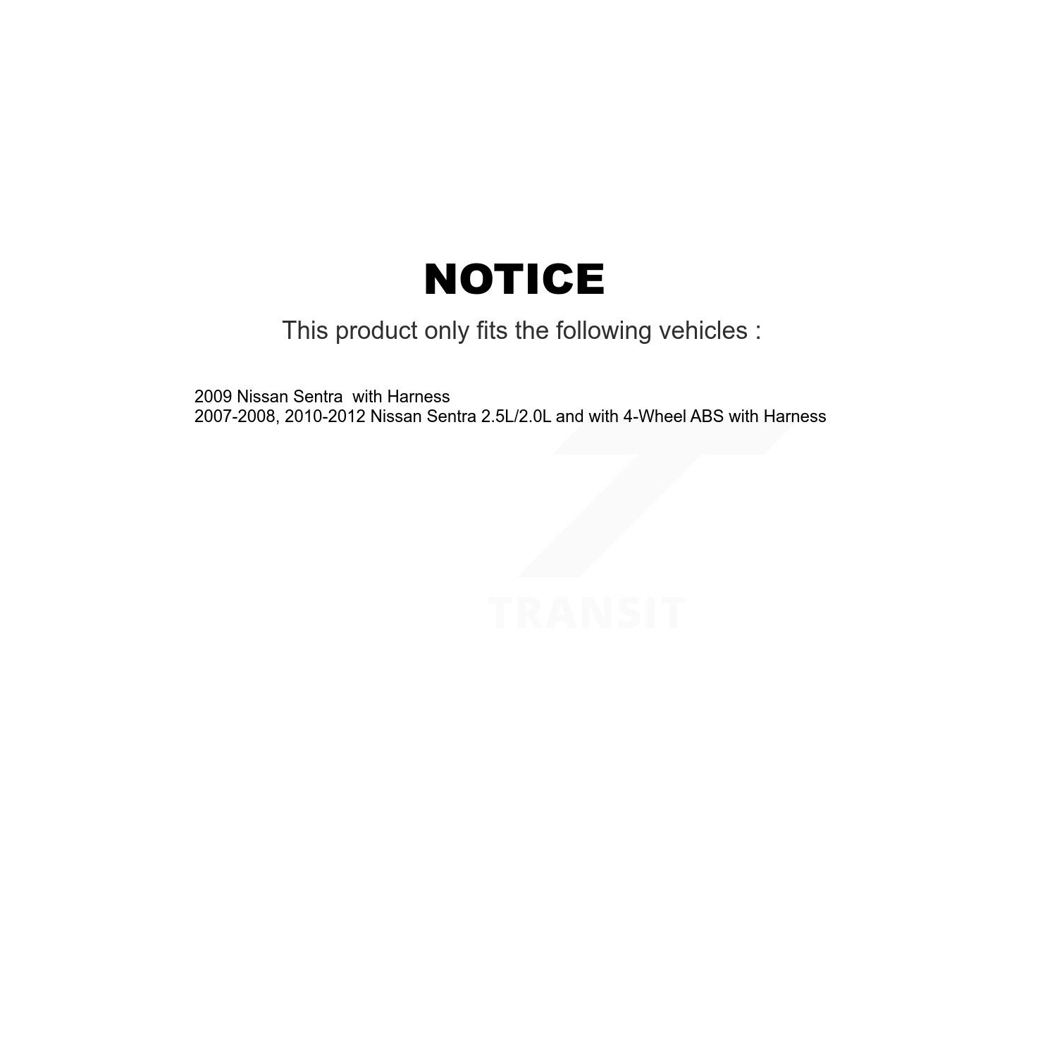 Front Right ABS Wheel Speed Sensor SEN-2ABS0807 For Nissan Sentra with Harness