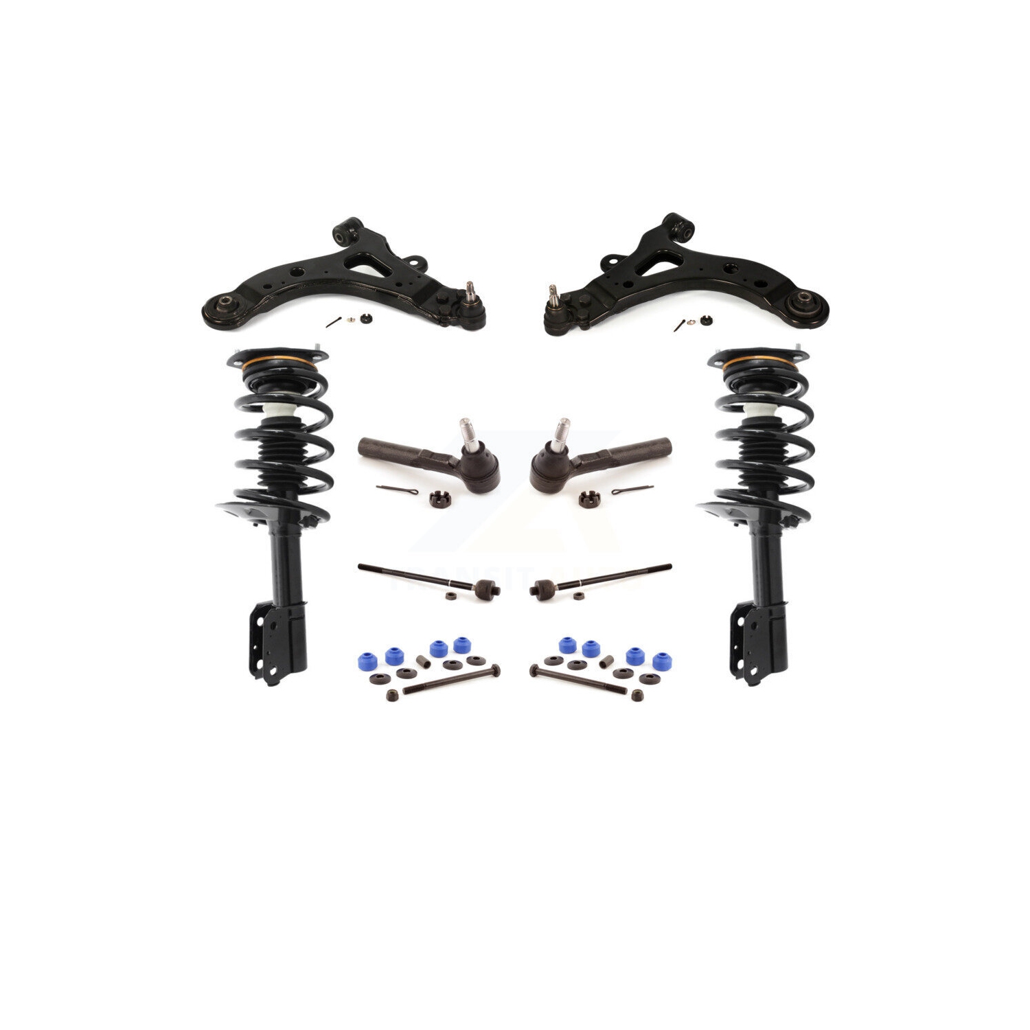 Front Arms Complete Shock Tie Rods Link Sway Bar Kit For Buick Rendezvous Pontiac KSS-103952