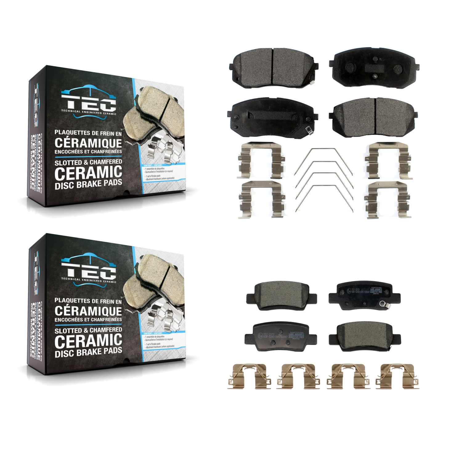 Front Rear Ceramic Brake Pads Kit For Kia Seltos With Electric Parking KTC-100785