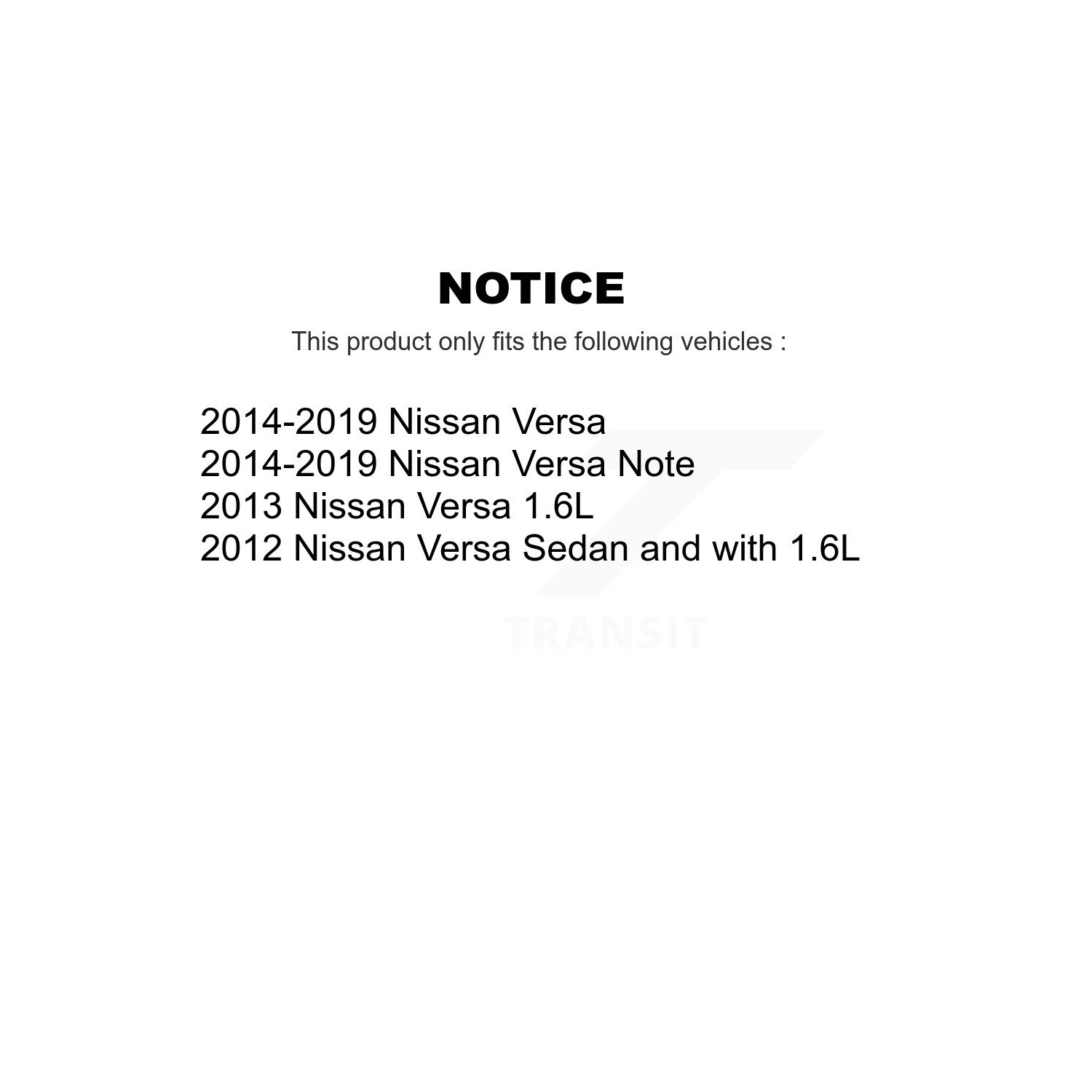 Front Strut And TOR Link Kit Mount For Nissan Versa Note KSS-108277