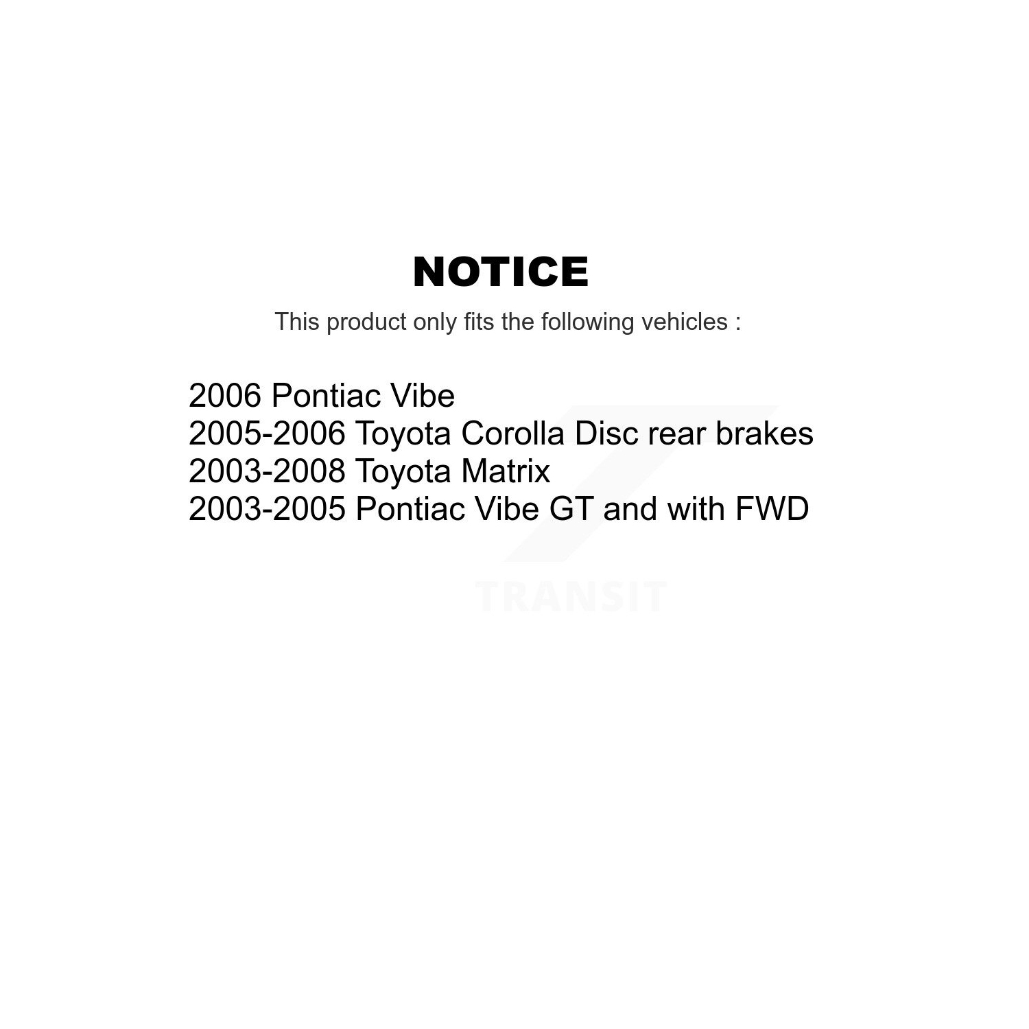 Front Rear Ceramic Brake Pads And Parking Shoe Kit For Toyota Matrix Corolla Pontiac Vibe KCN-100010