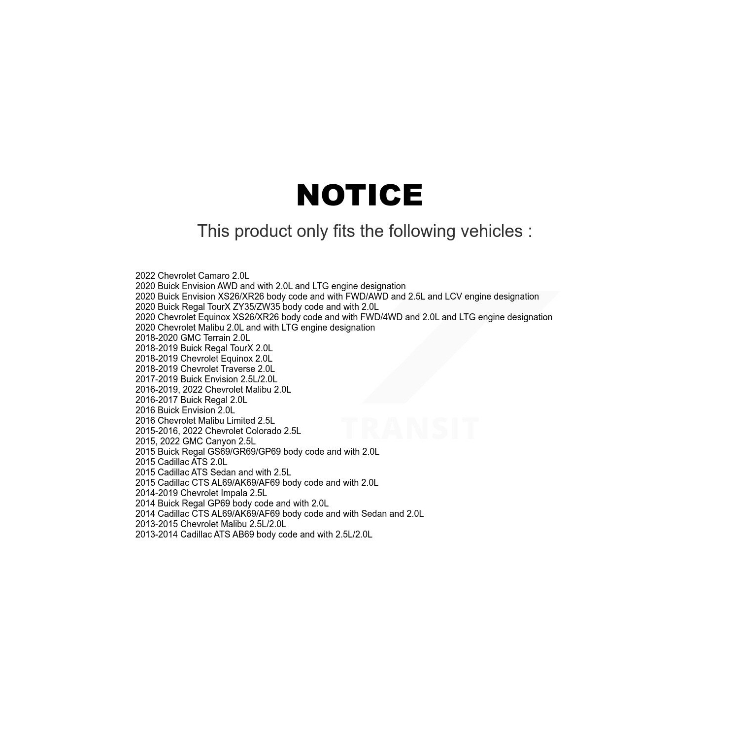 Intake Engine Variable Valve Timing Solenoid SEN-2VTS0249 For Chevrolet Equinox GMC Malibu ATS