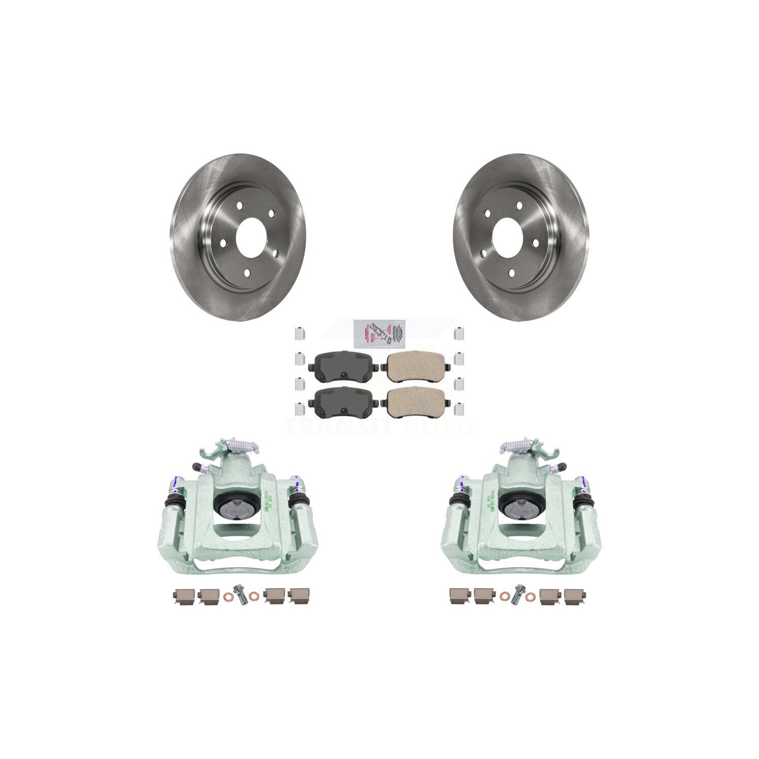 Complete Brake Kit – Front & Rear Rotors, Calipers, Pads For Grand Caravan T&C - View #2