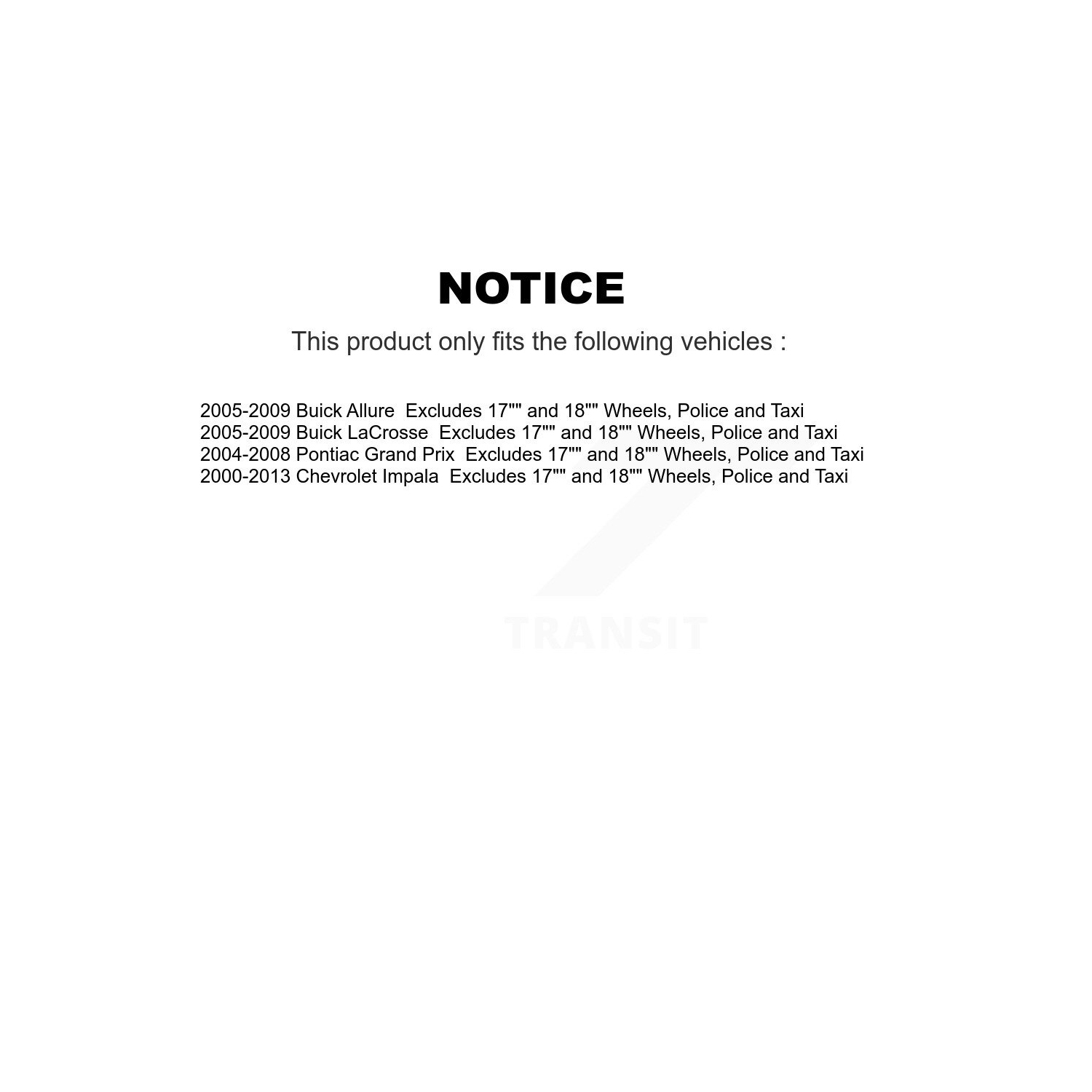 Ensemble d'amortisseur arrière et trousse de liaison TQ pour Impala Buick LaCrosse Pontiac Grand Prix KSS-104207 de Chevrolet