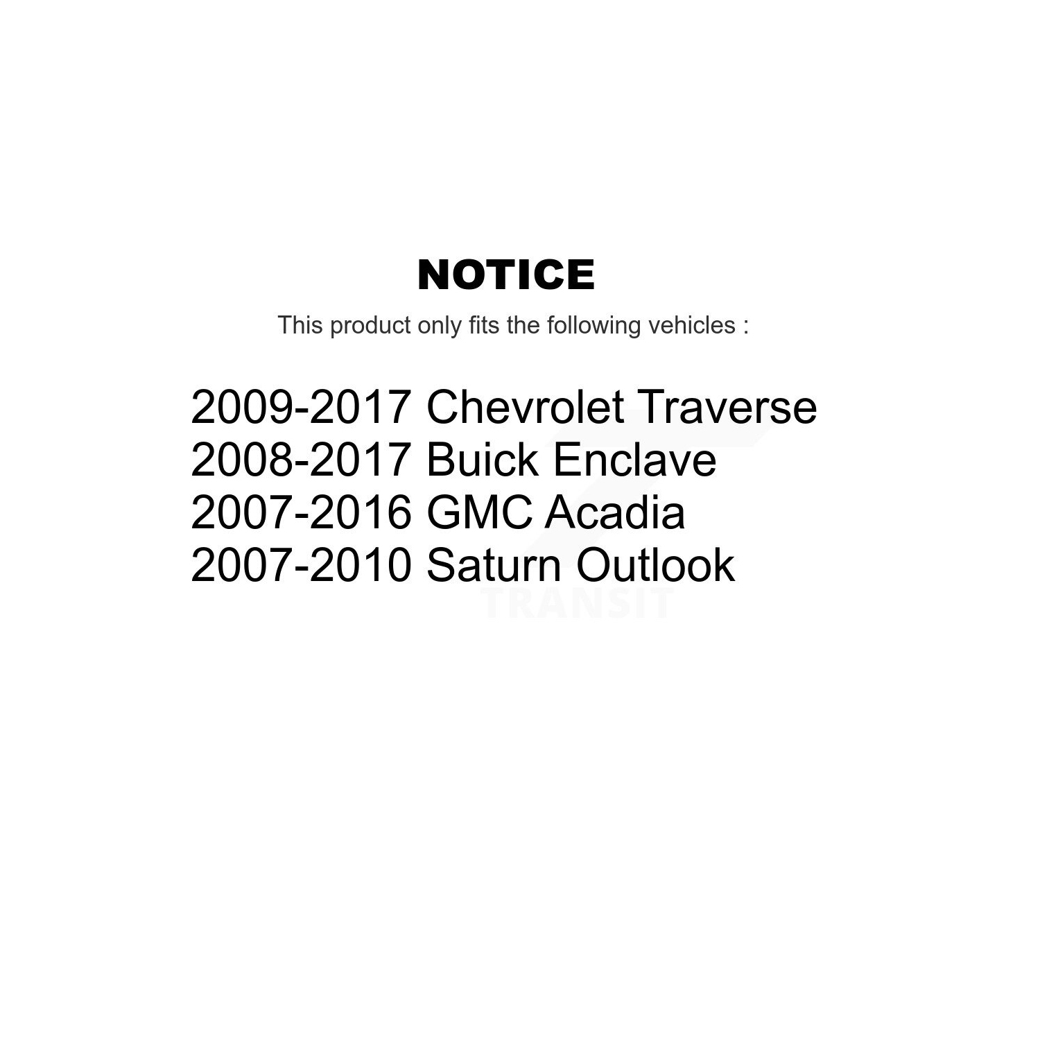 Rear Suspension Sway Bar Link Pair For GMC Acadia Buick Enclave Chevrolet Traverse Saturn KTR-100935