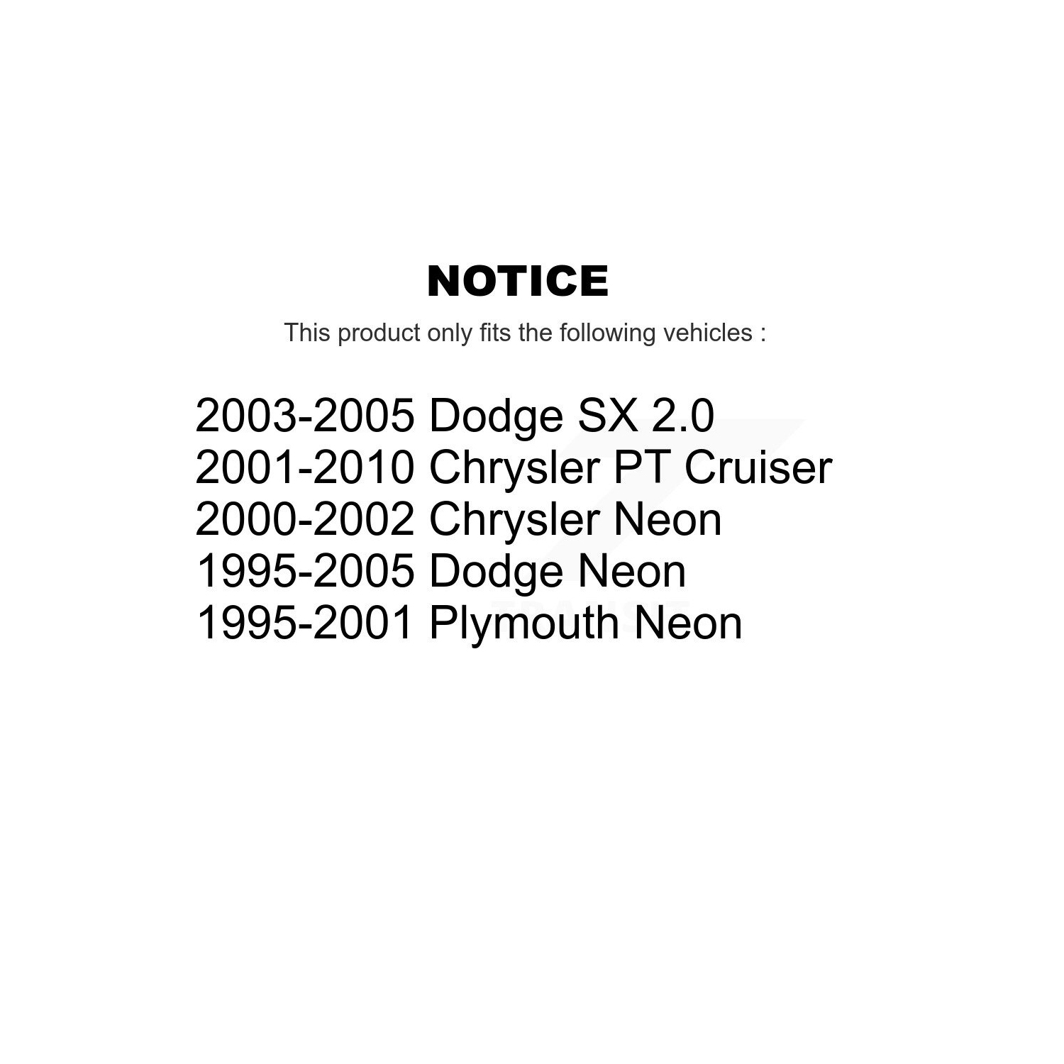 Paire d'embouts de biellette de direction extérieure avant pour Chrysler PT Cruiser Neon Dodge Plymouth SX 2,0 KTR-104588