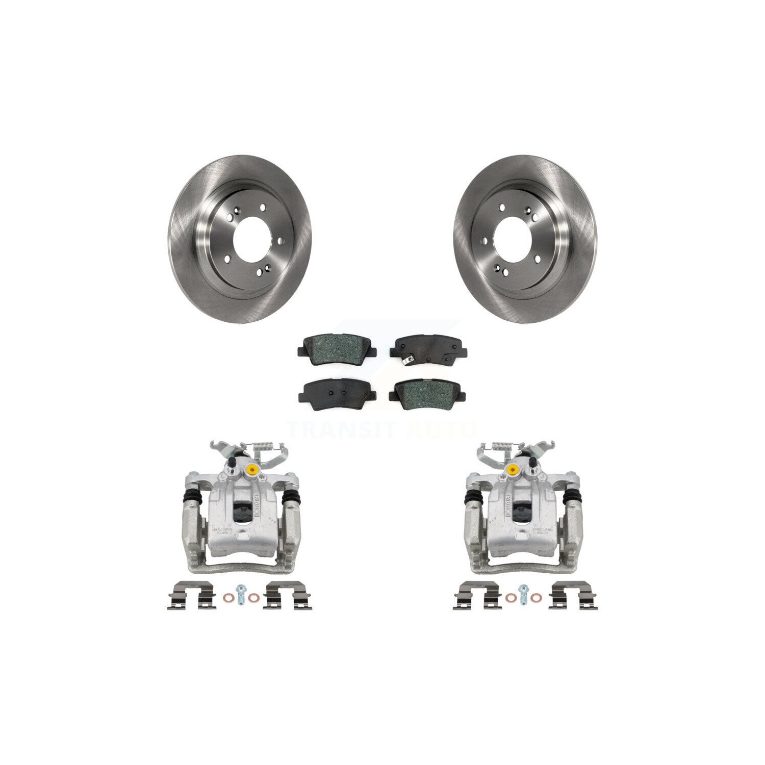 Ensemble disques d'étrier de frein à disque arrière et plaquettes semi-métalliques pour Ioniq Kia Niro KC8-100612S de Hyundai Ioniq