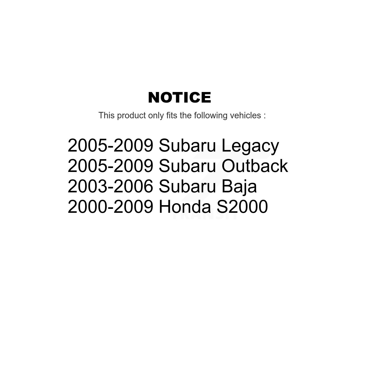 Paire de bras de barre stabilisatrice de suspension arrière pour Subaru Outback Legacy Honda S2000 Baja KTR-100944