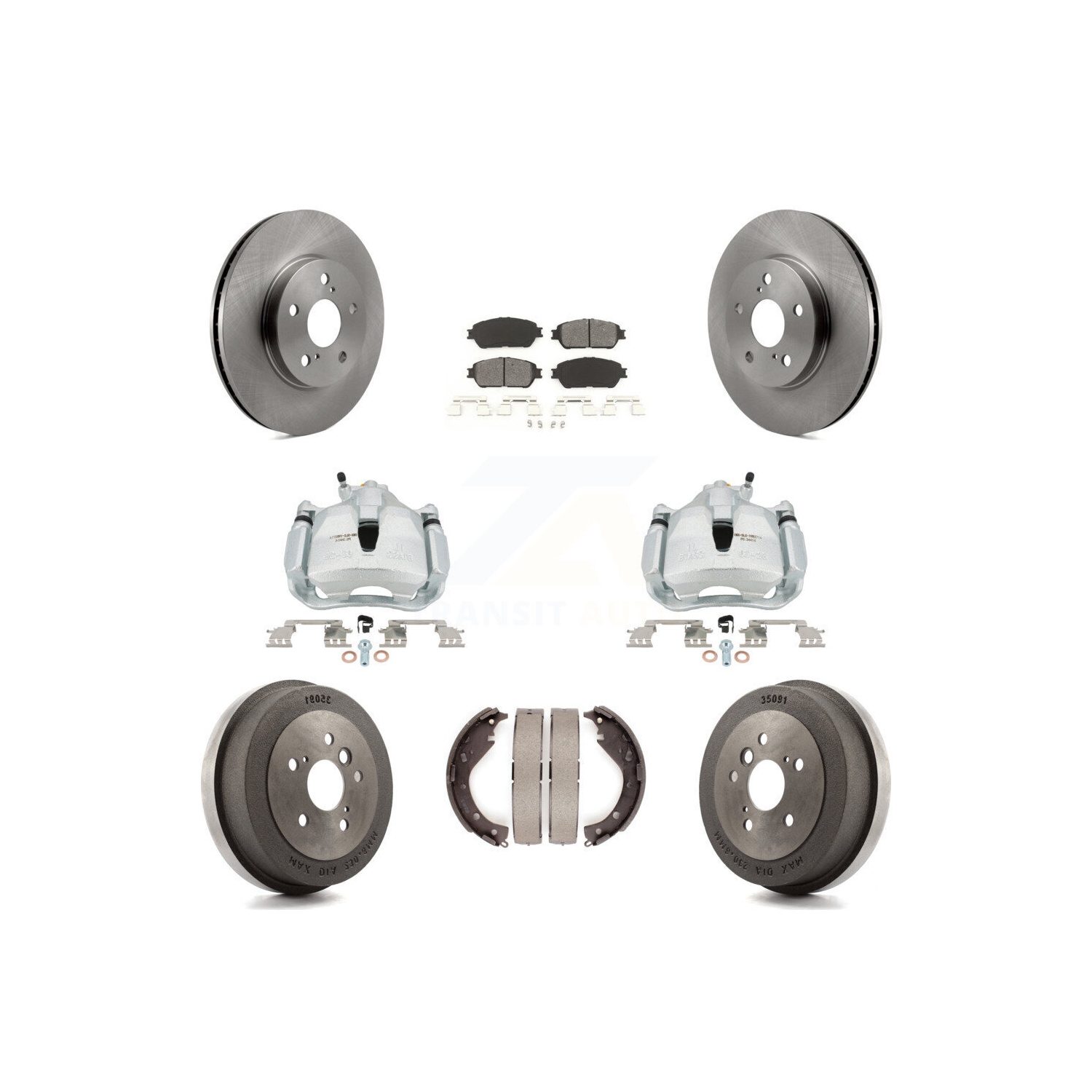 Ensemble de tampons semi-métalliques pour étrier de frein à disque avant arrière pour Toyota Camry KC8-100809S.