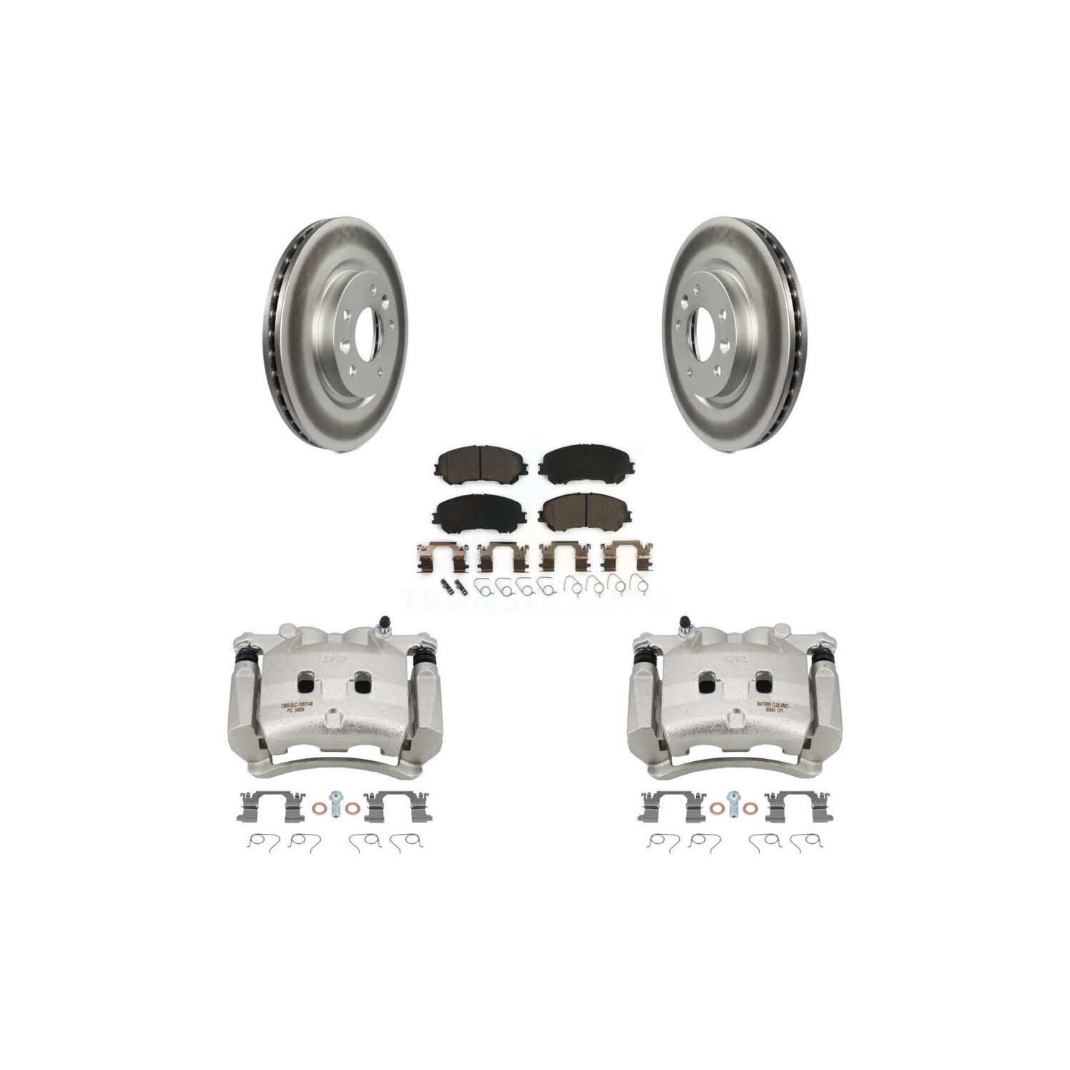 Front Brake Caliper Coat Rotors Ceramic Pad Kit For Nissan Rogue Without 3rd Row Seating KCG-100737T