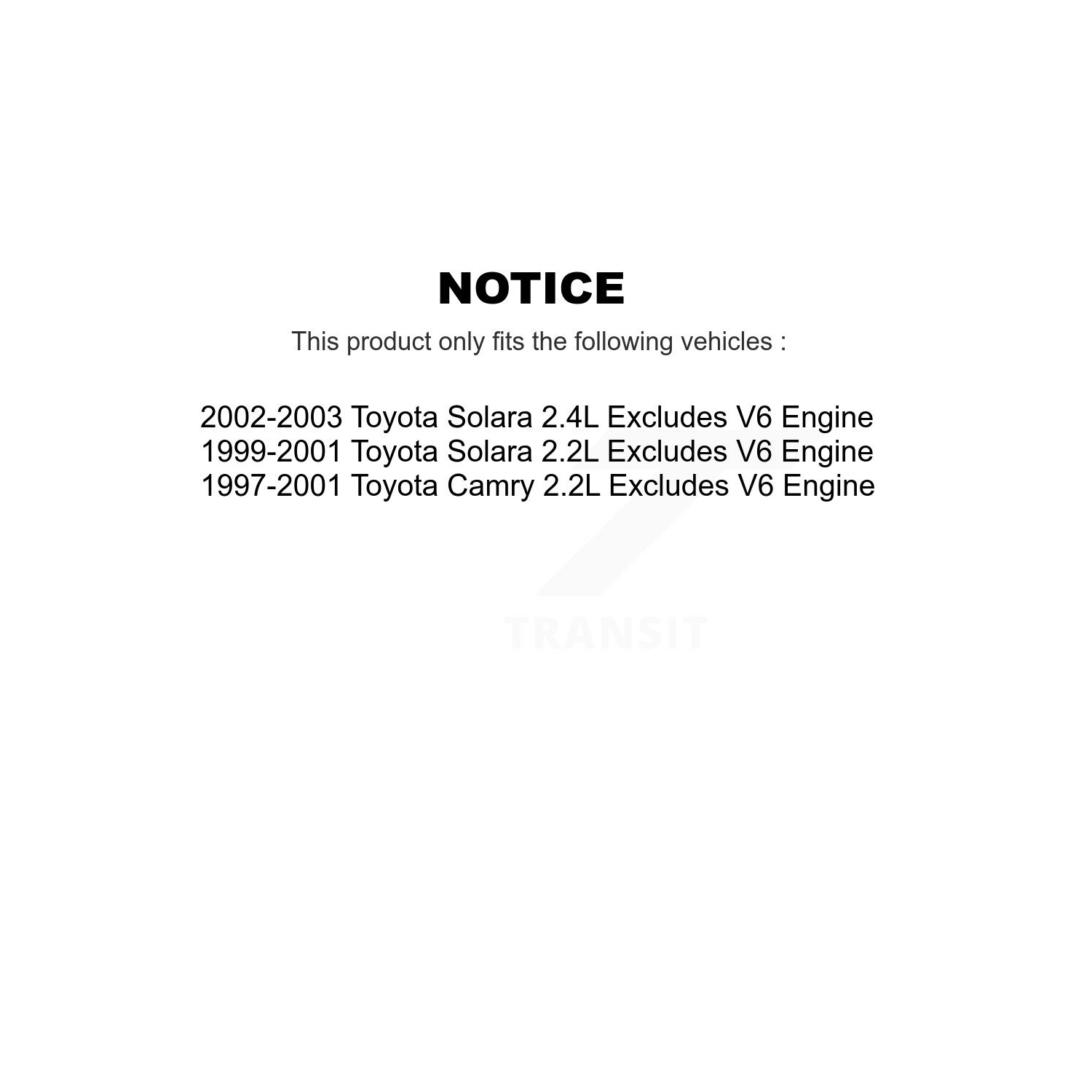 Ensemble amortisseur avant gauche complet TQ Link Kit pour Toyota Camry Solara Sauf moteur V6 KSS-104611