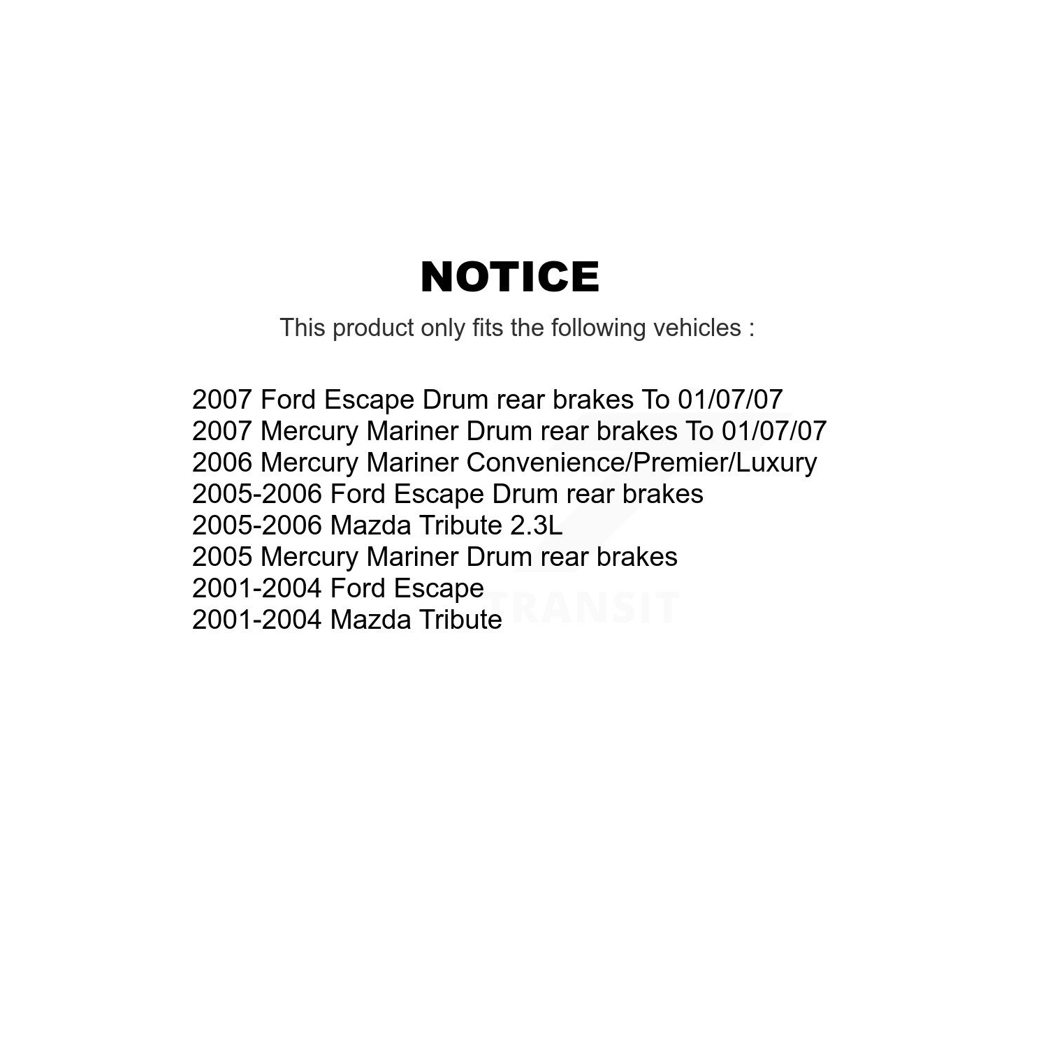 Plaquettes de frein avant arrière en céramique pour Ford Escape Mazda Tribute Mercury Mariner KTN-100167