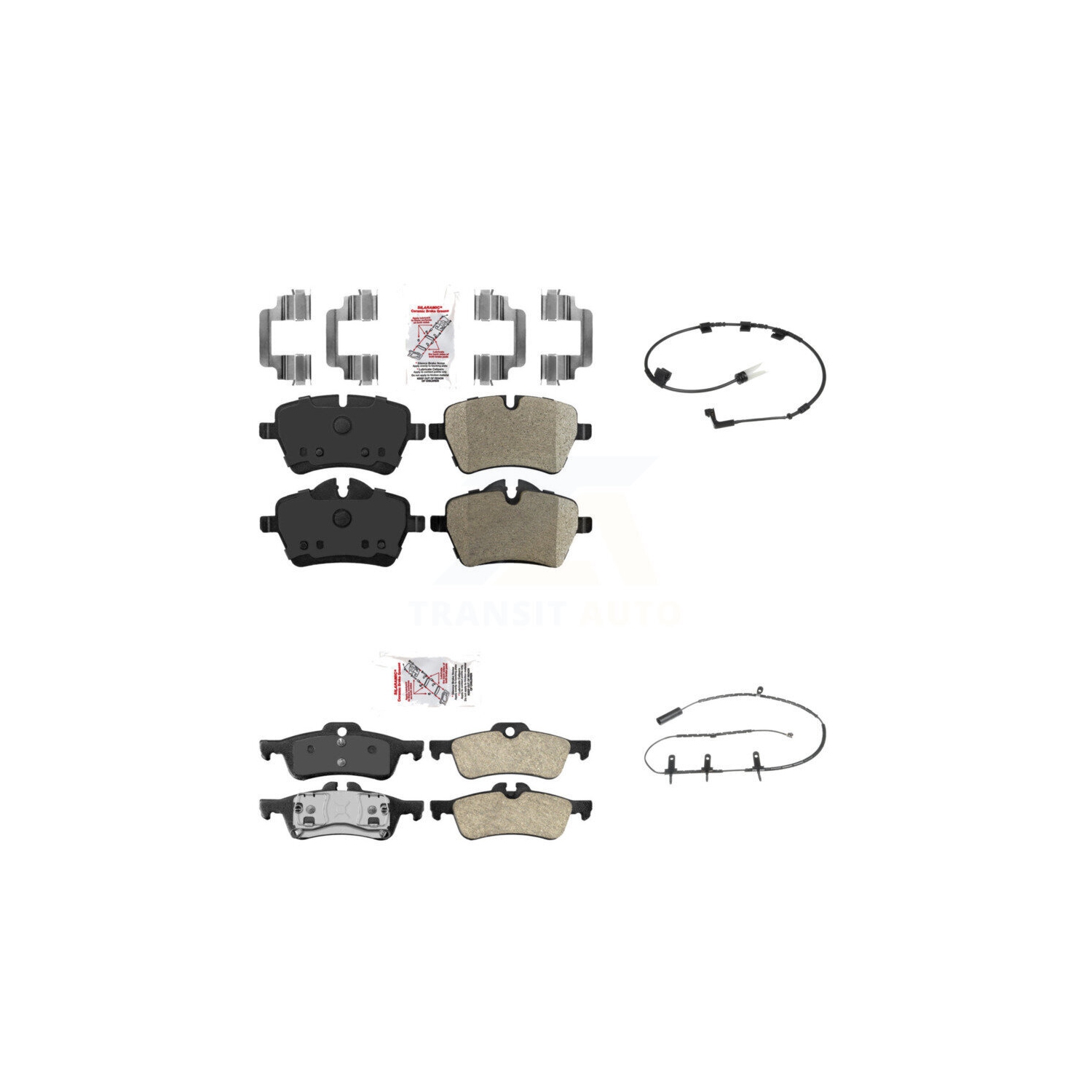 Plaquettes de frein à disque en céramique à l'avant et capteurs d'usure pour la MINI Cooper KNW-101406