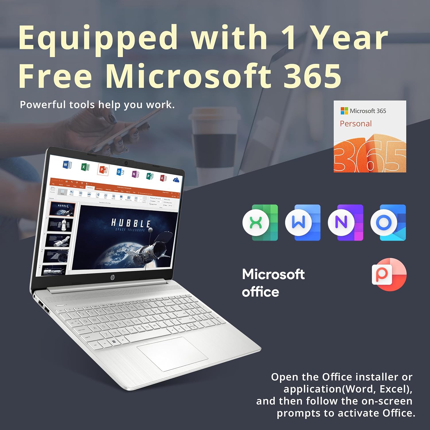 HP 15.6" FHD Laptop Computer, AMD Athlon Silver 3050U, 256GB SSD, 8GB DDR4 RAM, AMD Radeon Graphics, HD Webcam, HDMI, Office 365, Windows 10 S,