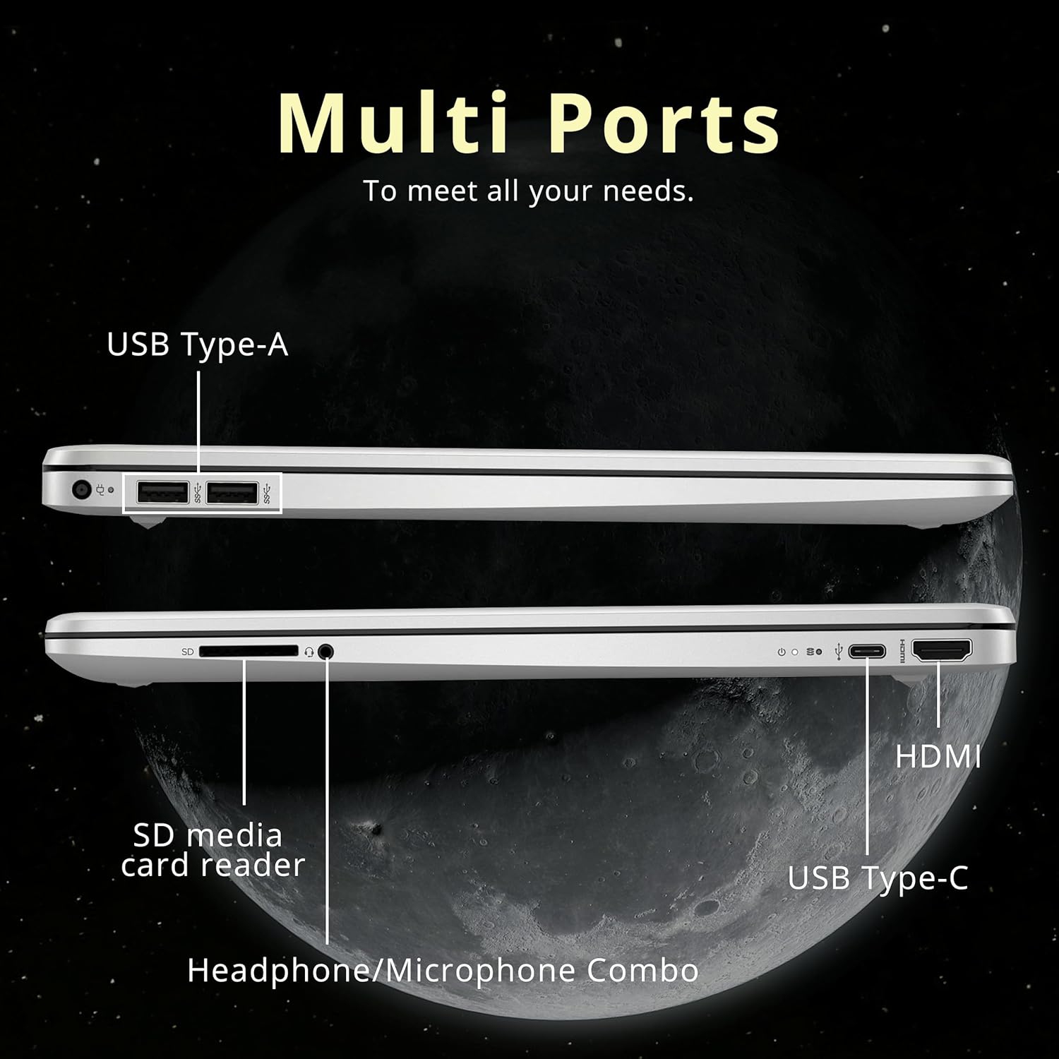 HP 15.6" FHD Laptop Computer, AMD Athlon Silver 3050U, 256GB SSD, 8GB DDR4 RAM, AMD Radeon Graphics, HD Webcam, HDMI, Office 365, Windows 10 S,