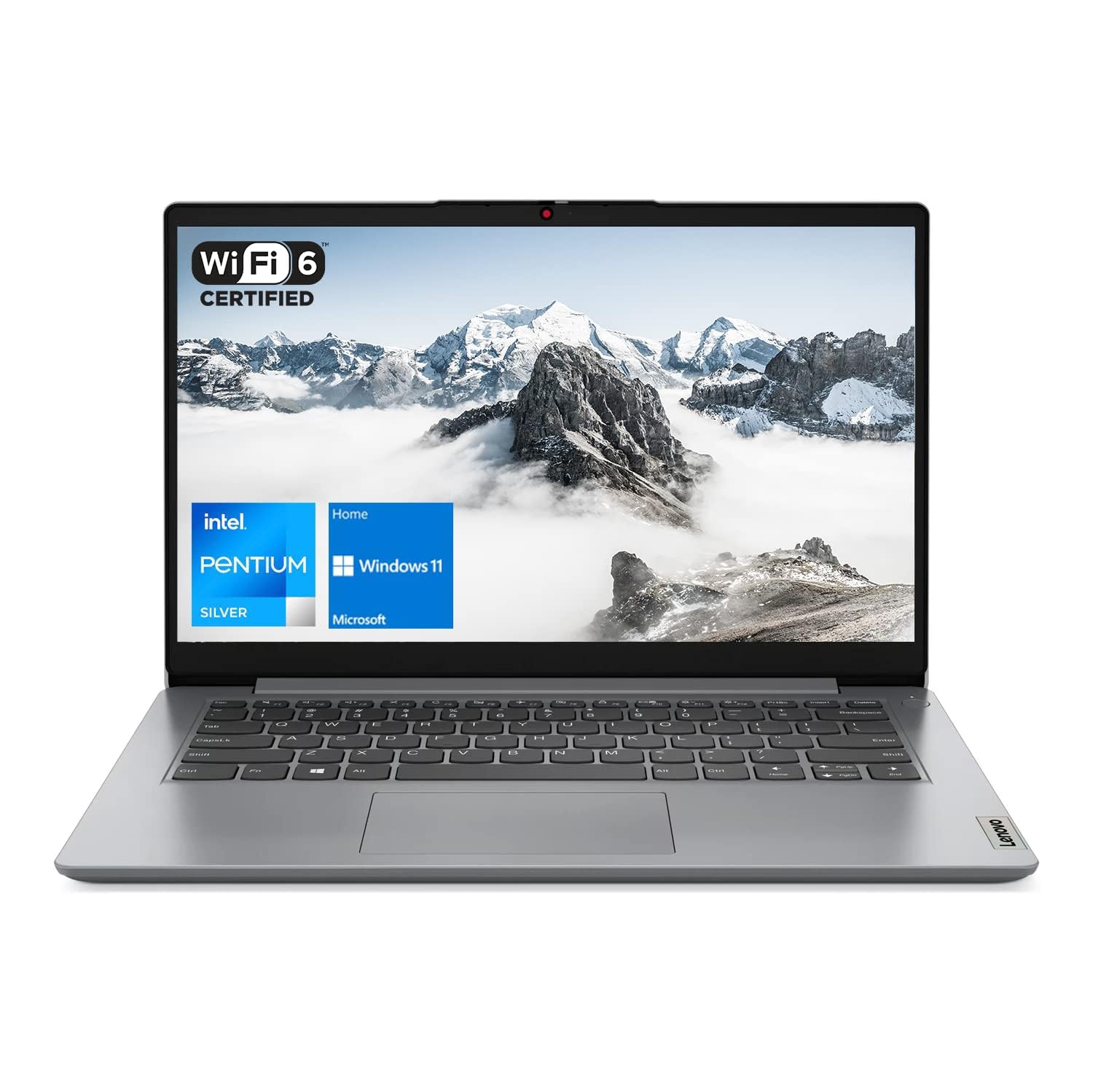 Refurbished Excellent -Lenovo Ideapad 1i Laptop, 14" HD Screen, Intel Pentium Silver N5030 Processor, 128GB PCIe SSD, 4GB RAM, SD Card Reader,
