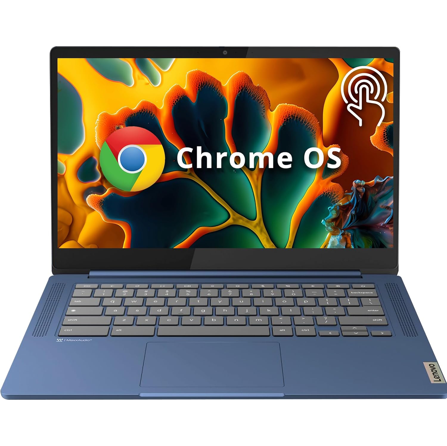 Open Box - Lenovo IdeaPad Slim 3 Chromebook, 14″ FHD IPS Touchscreen Laptop, MediaTek Kompanio 520, 4GB LPDDR4X, 64GB eMMC, HD Camera, WiFi 6, Chrome OS, Abyss Blue