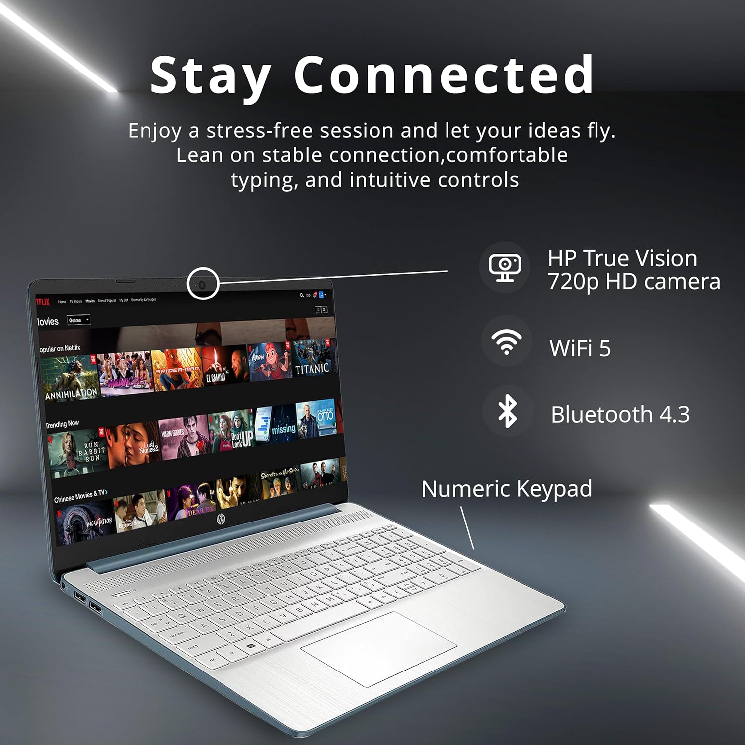 Open Box - HP 2022 15.6'' HD Everyday Slim Laptop, Intel Core i3-1115G4, 256GB PCIe SSD, 16GB RAM, Intel UHD Graphics, HD Camera, Windows 11 S,