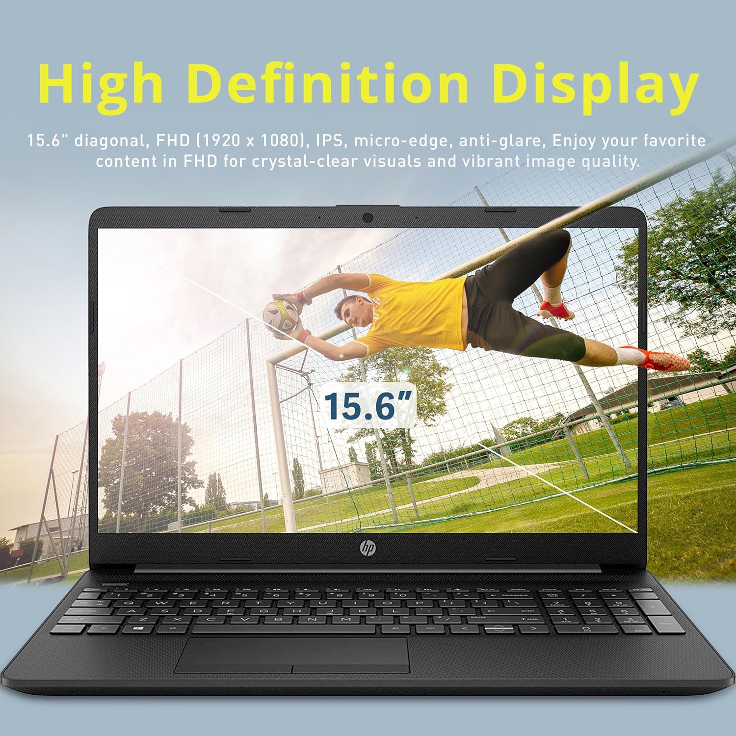 Open Box - HP 15.6" Anti-Glare FHD Business Laptop, Intel Celeron N4020, 256GB SSD, 8GB RAM, Intel UHD Graphics, Webcam, Fast Charge, Windows 10,