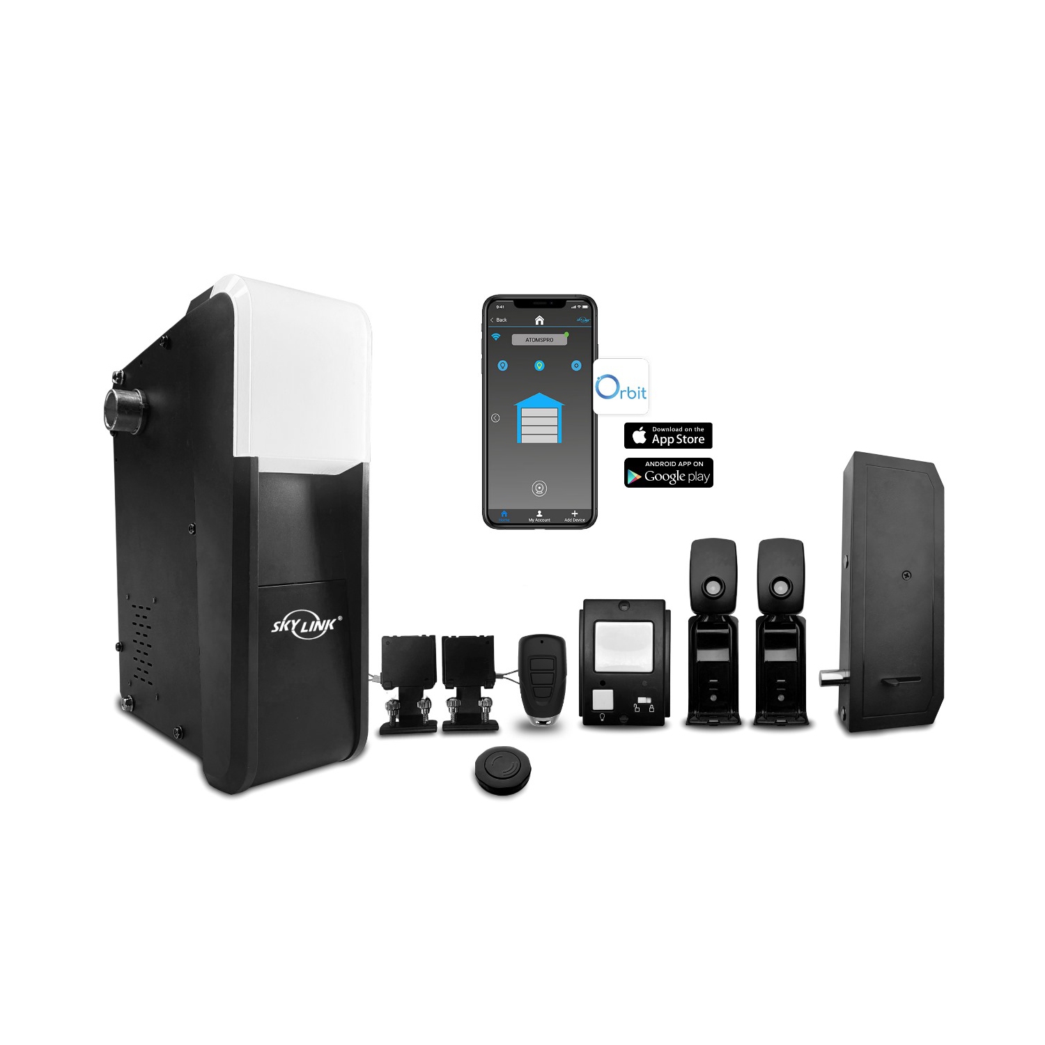 Ouvre-porte de garage mural/latéral avec Wi-Fi et éclairage LED de Skylink, modèle&nbsp;: G2