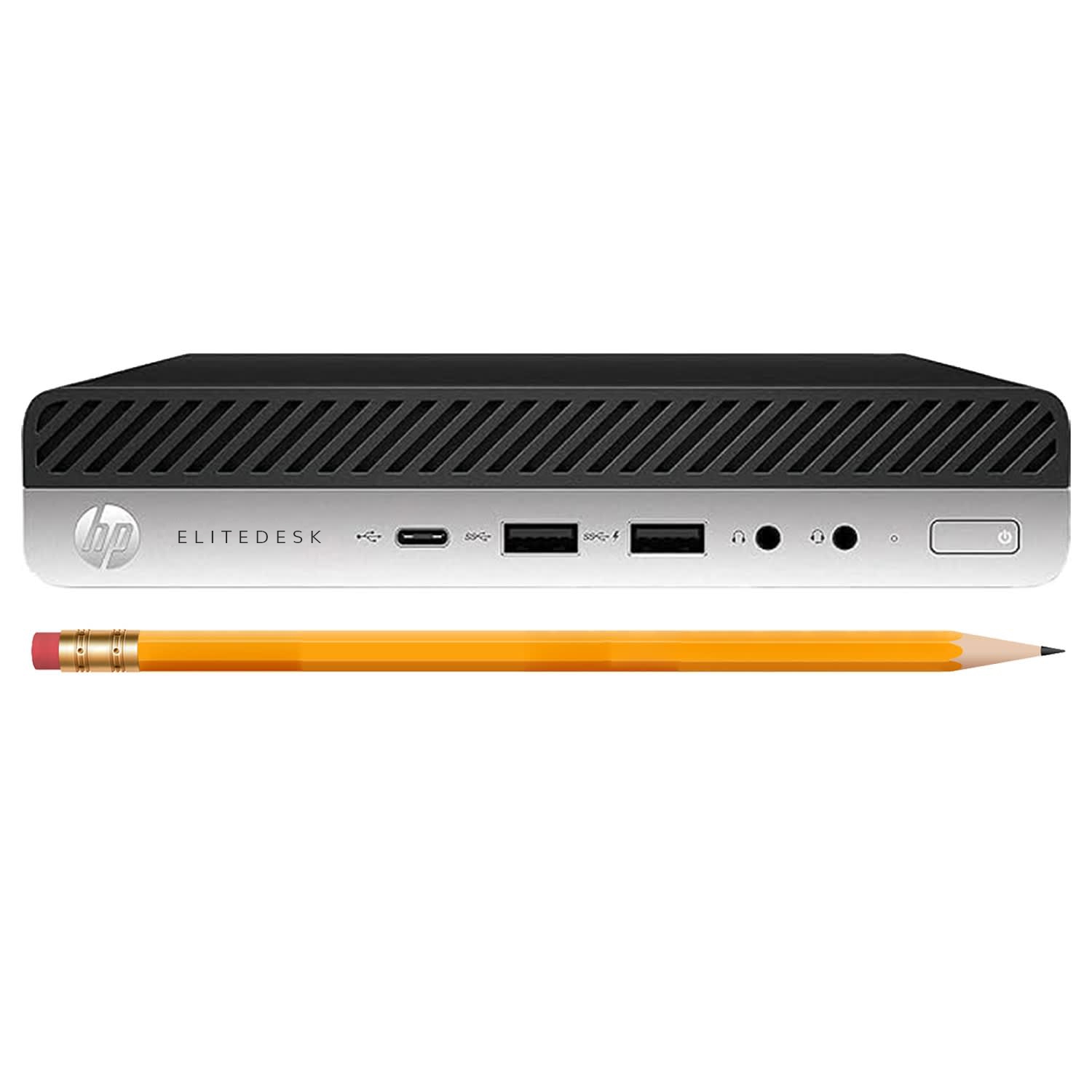 Refurbished - HP EliteDesk 800 G4 Desktop Mini Business Computer PC (Intel Core i5-8500T/ 16GB DDR4 RAM/ 256GB SSD/ Windows 11 Pro/ Bluetooth/