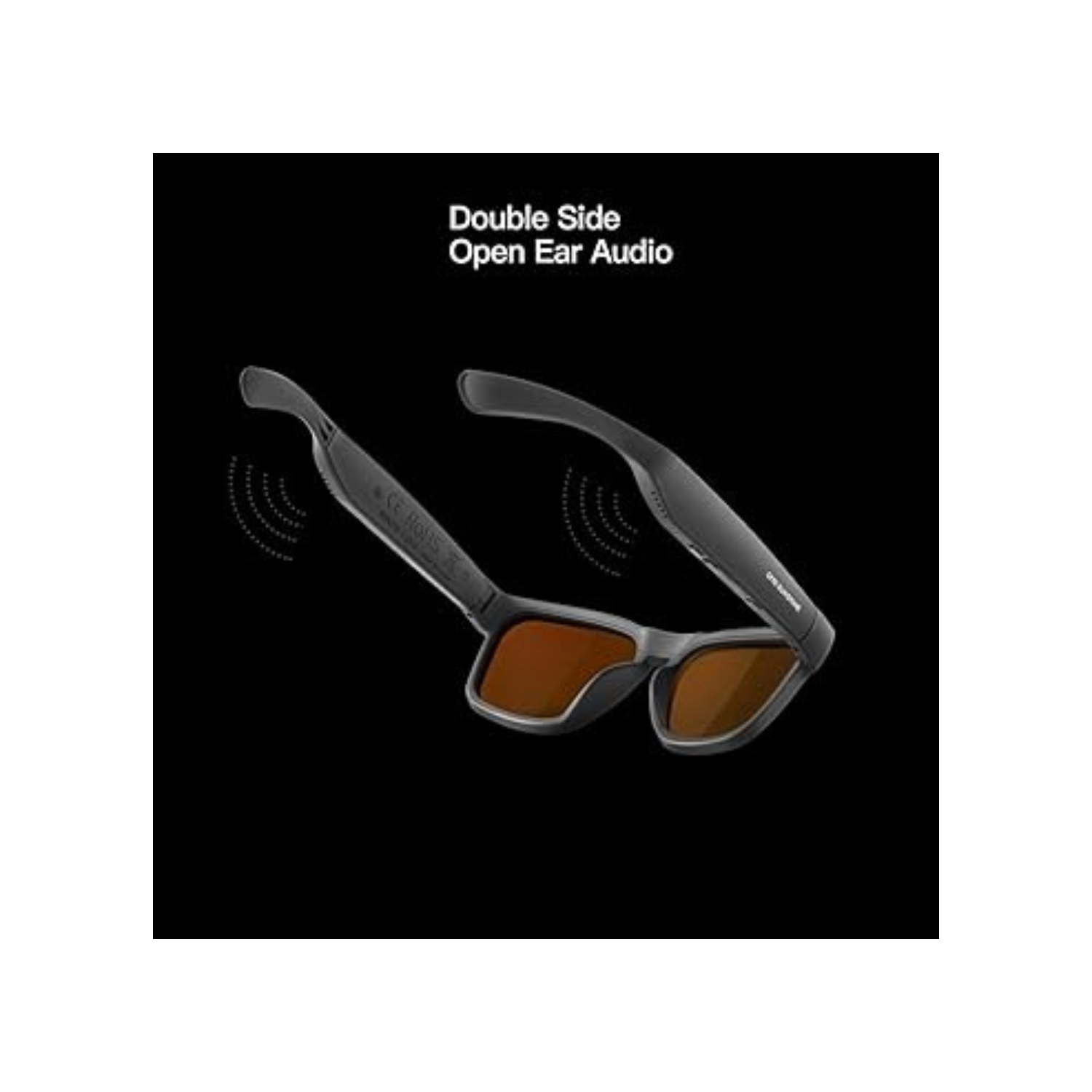 Smart Glasses,Polarized Sunglasses with Bluetooth Speaker,Athletic/Outdoor UV Protection and Voice Control,Unisex(Blue Lens)