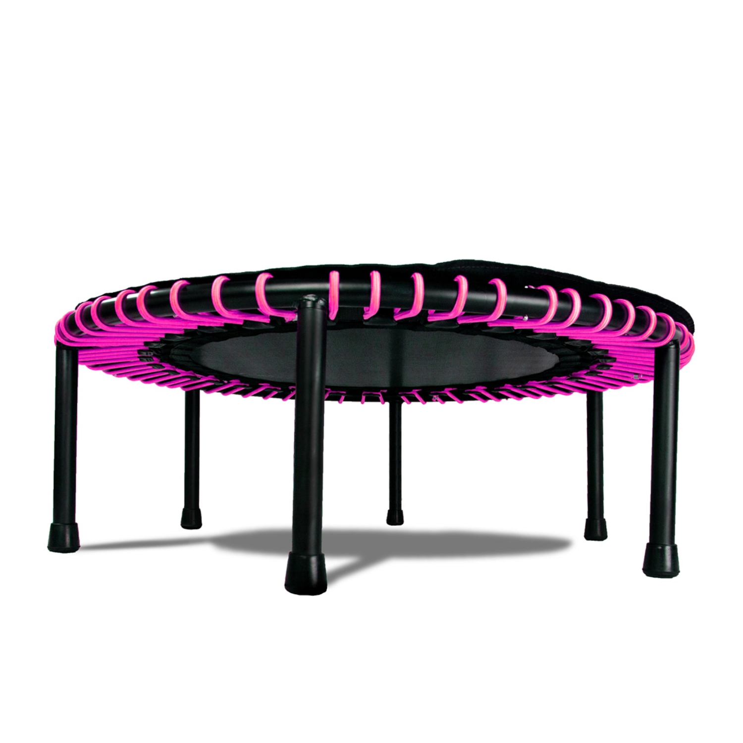 LEAPS & REBOUNDS 48" Mini Fitness Trampoline & Rebounder Gym Equipment, Pink