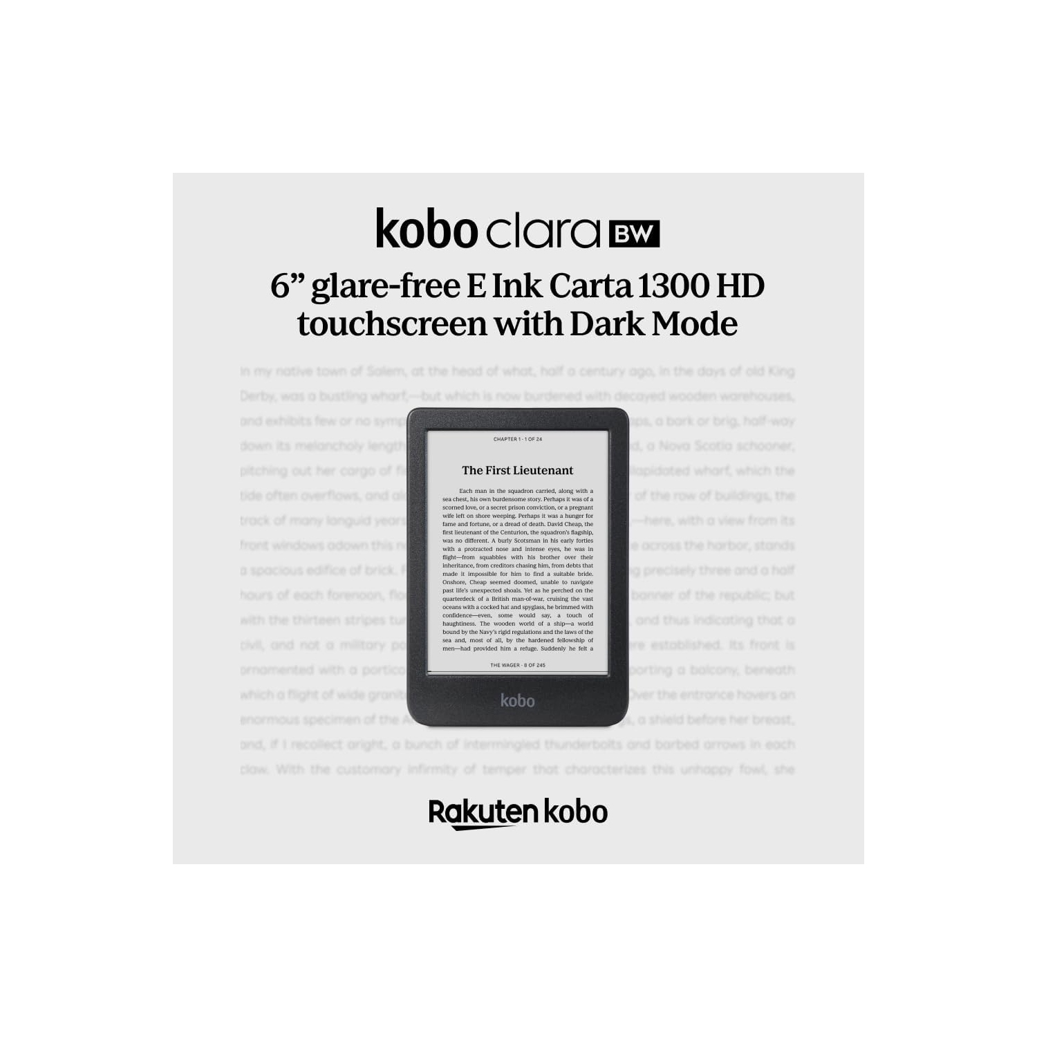 Kobo Clara 6" Digital eReader with Touchscreen - Black- Open Box