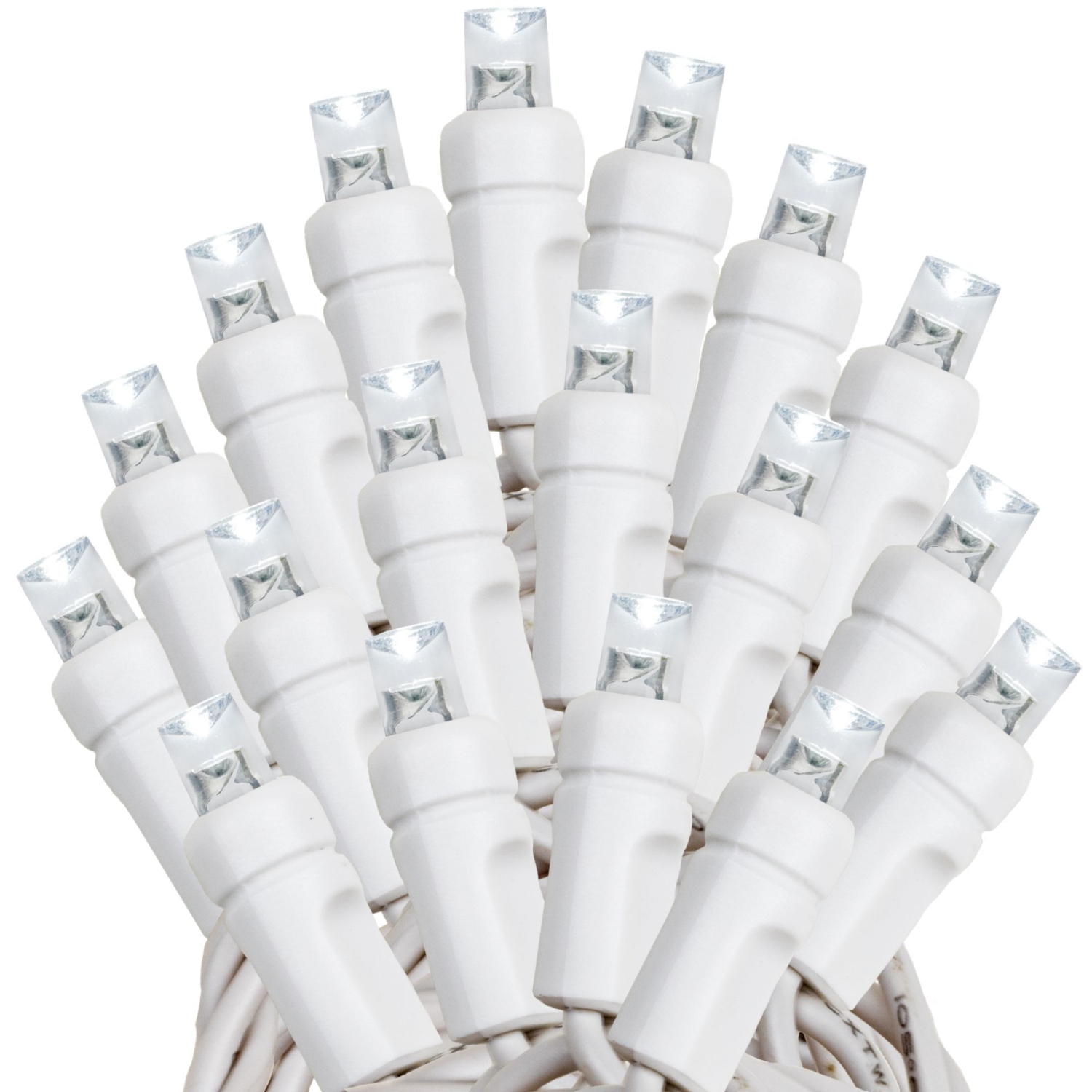 Novelty Lights 100 Light Solar Powered LED Outdoor Mini Light String, 34 Feet on White Wire, 5mm Bulbs, Automatic Dusk to Dawn Operation